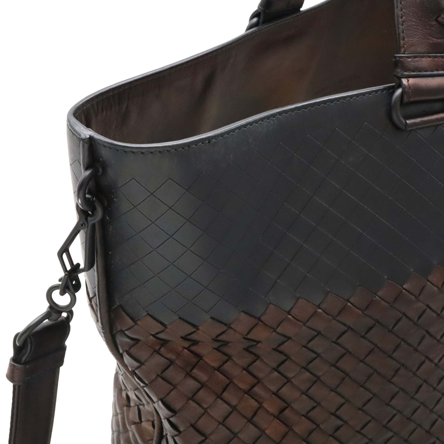 Bottega Veneta Bicolor Nappa Intrecciato Imperatore Convertible Tote