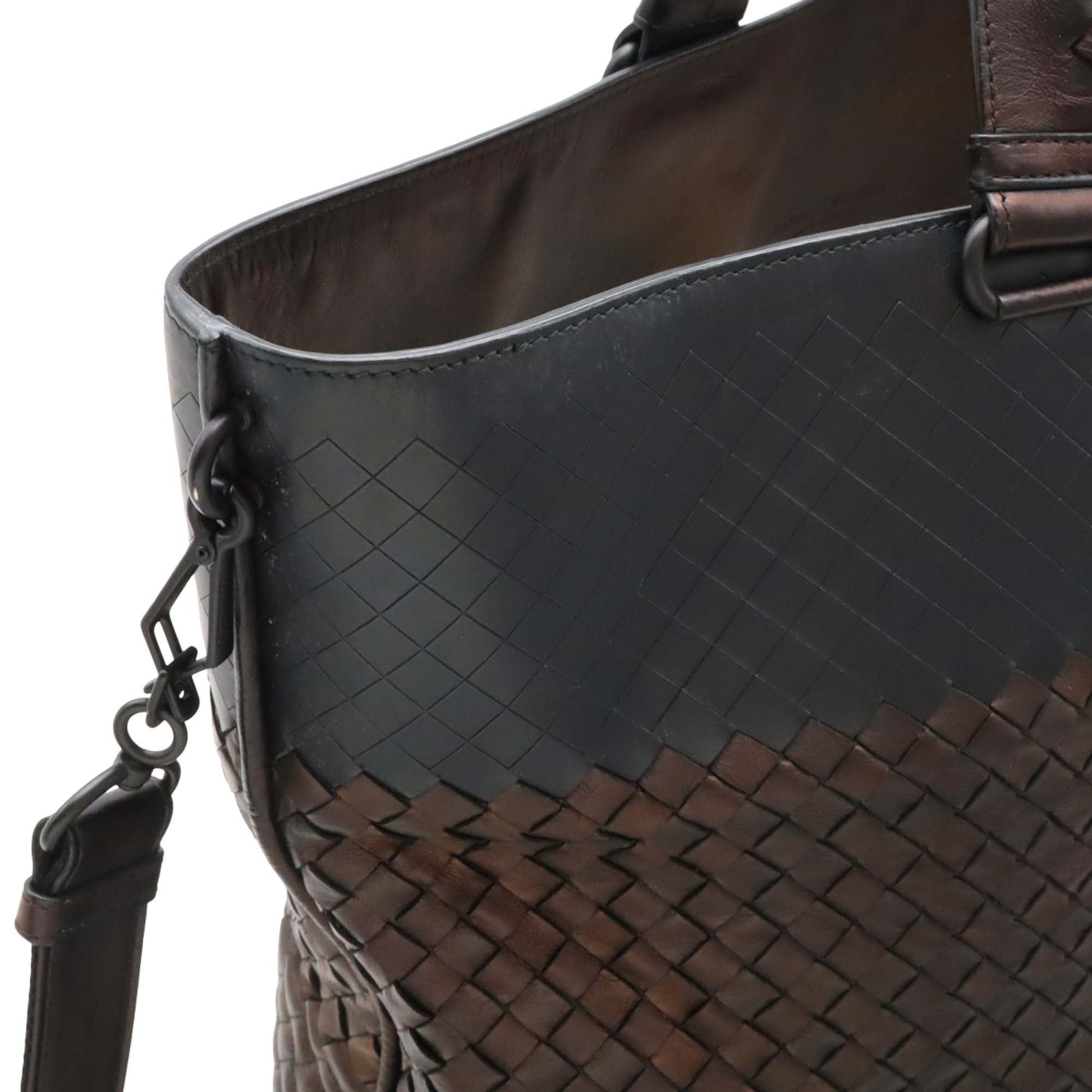Bottega Veneta Bicolor Nappa Intrecciato Imperatore Convertible Tote