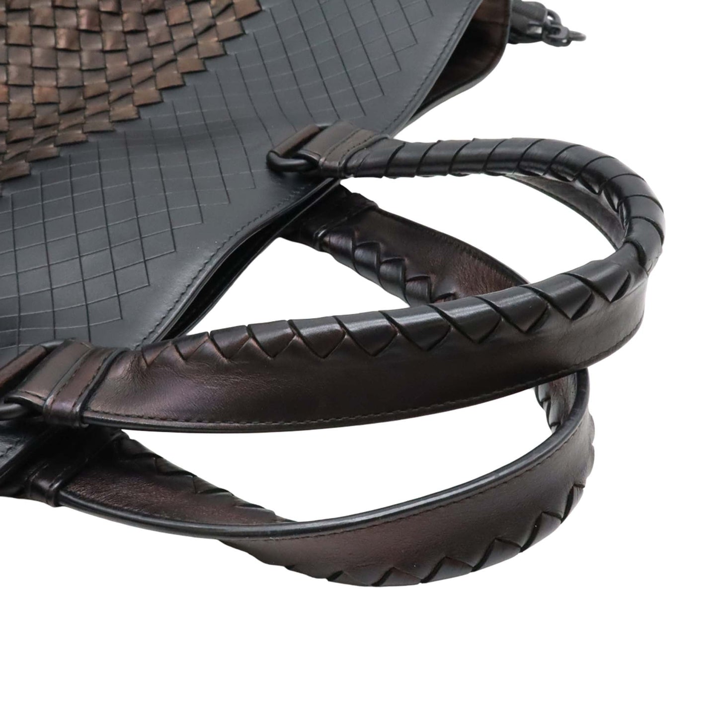 Bottega Veneta Bicolor Nappa Intrecciato Imperatore Convertible Tote
