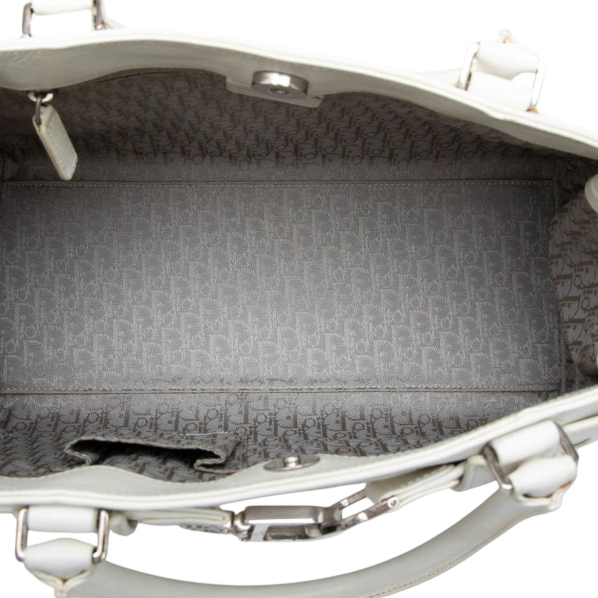 Dior Calfskin Flight Handbag — White
