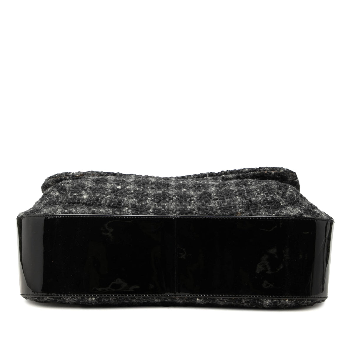 Chanel CC Tweed Top Handle Flap — Black