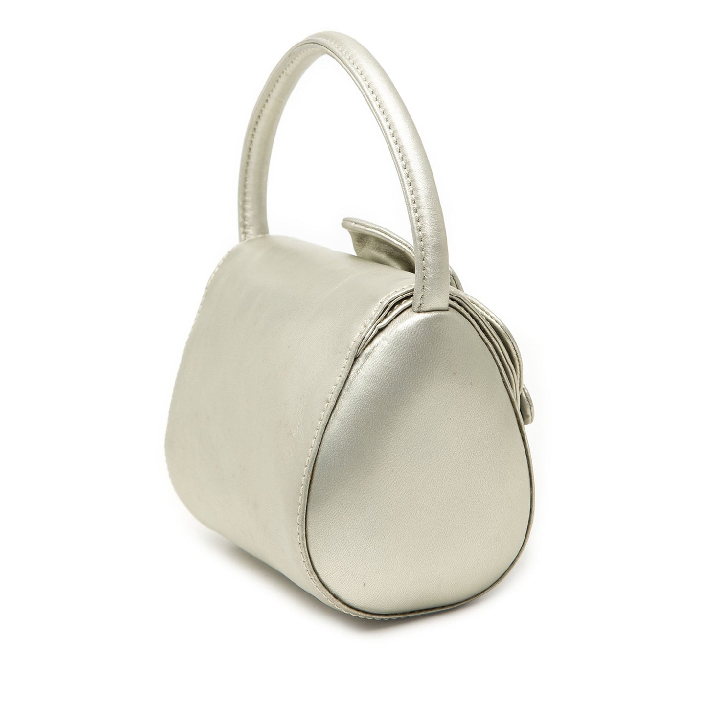 LOEWE Metallic Leather Anagram Flower Handbag
