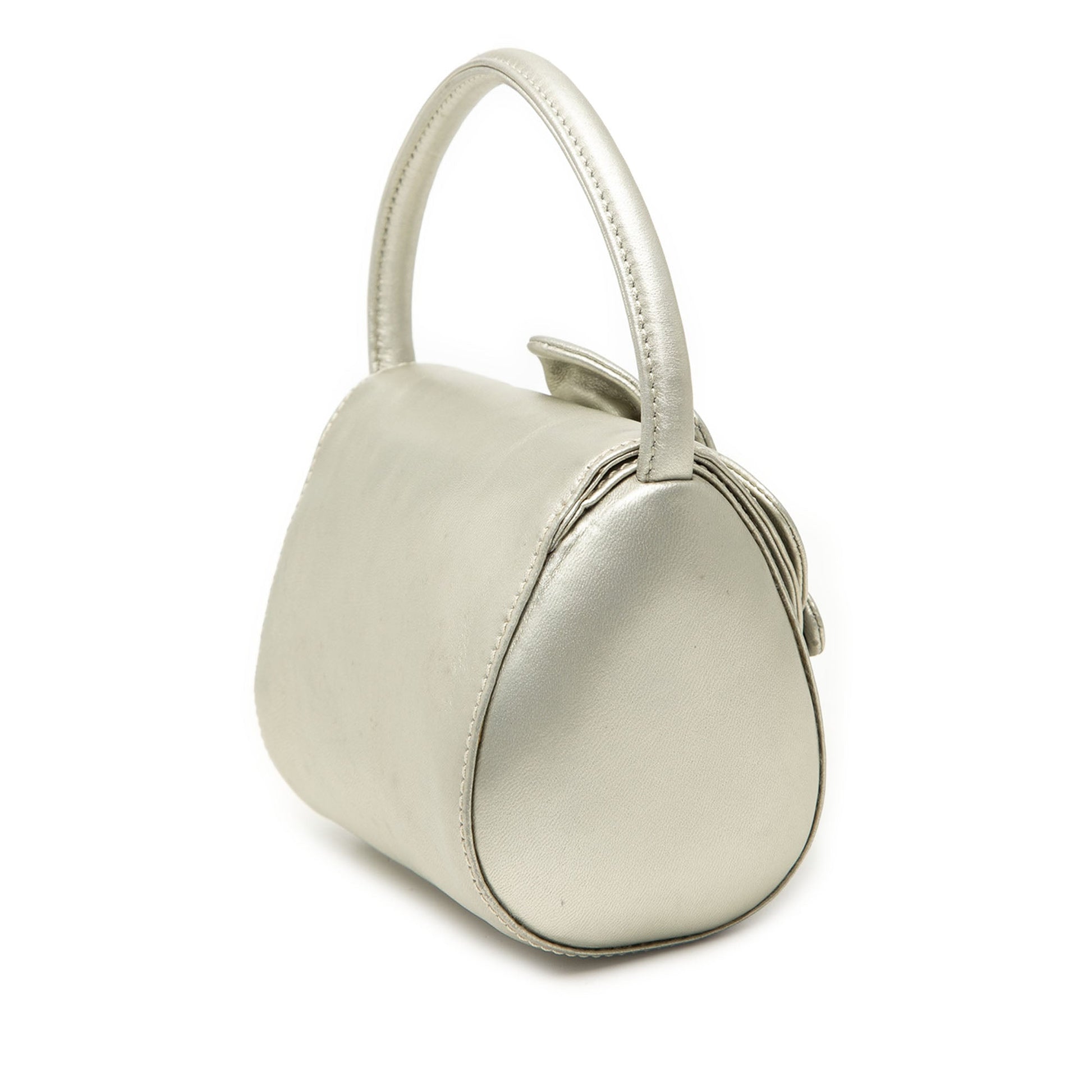 LOEWE Metallic Leather Anagram Flower Handbag