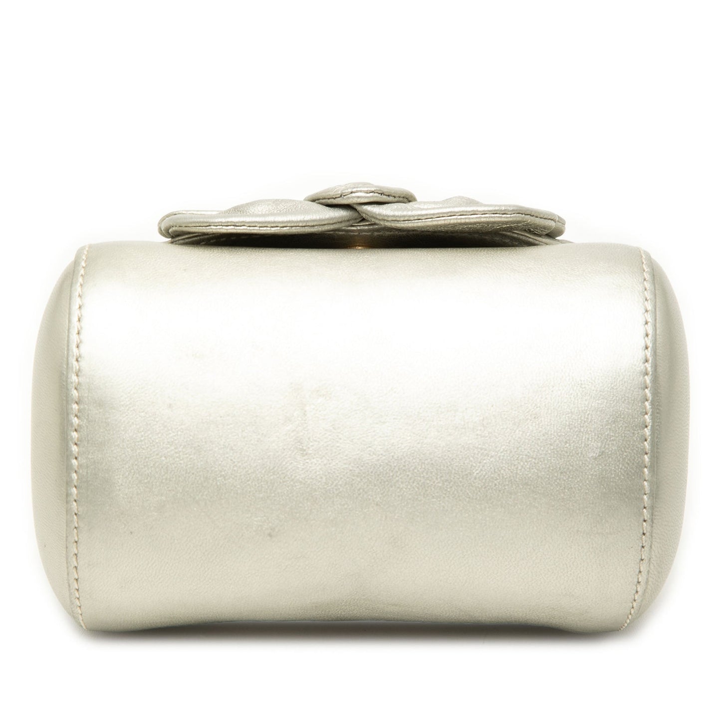 LOEWE Metallic Leather Anagram Flower Handbag