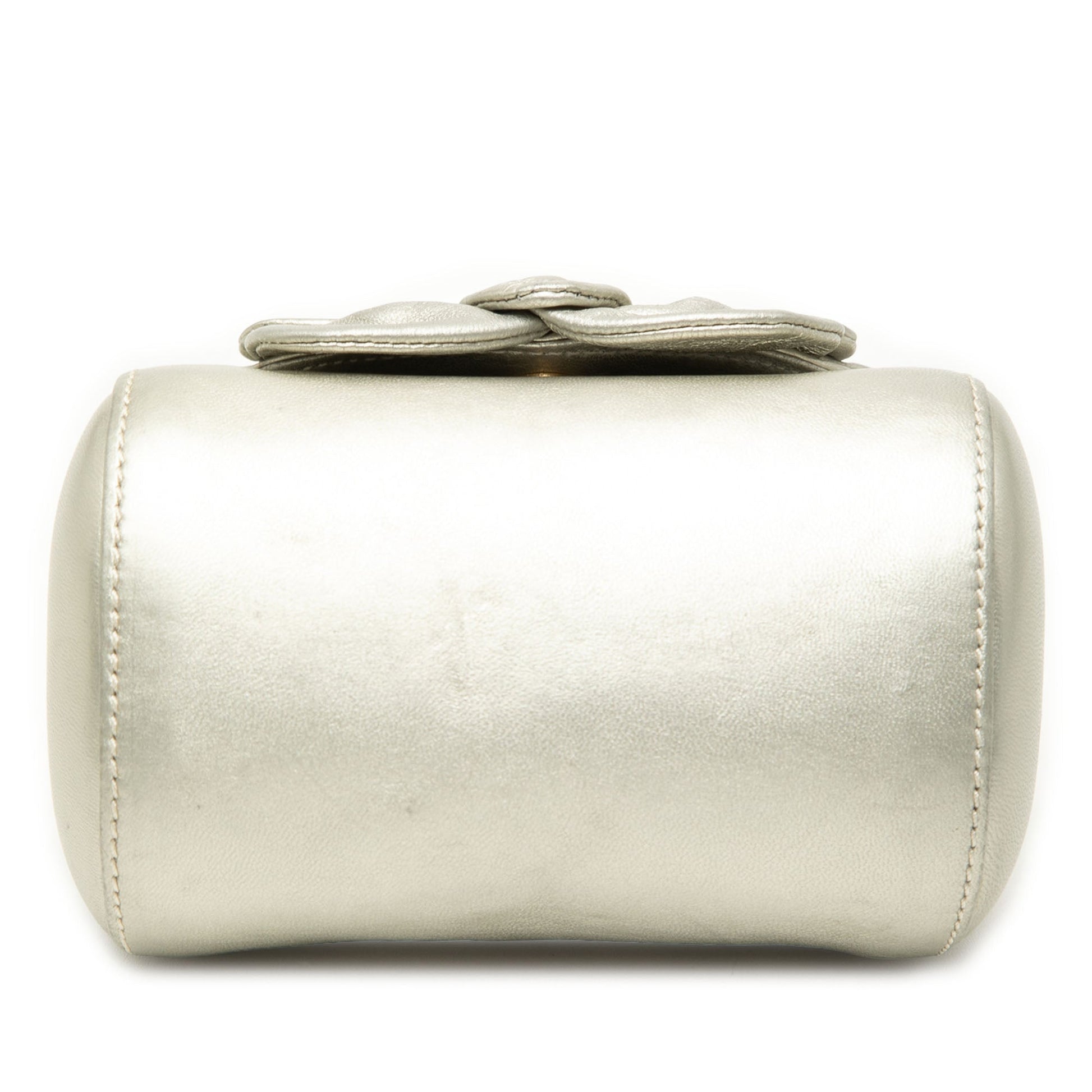 LOEWE Metallic Leather Anagram Flower Handbag