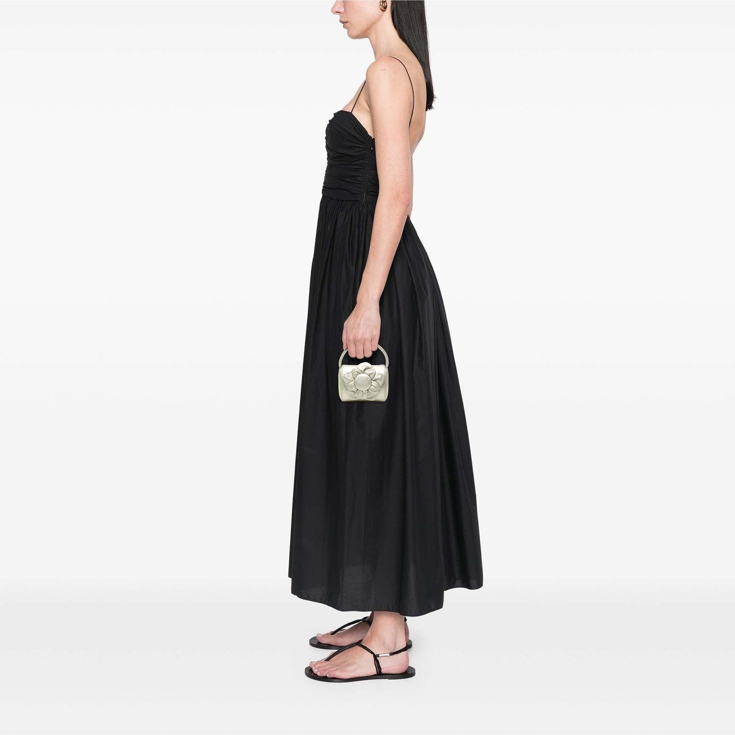 LOEWE Metallic Leather Anagram Flower Handbag