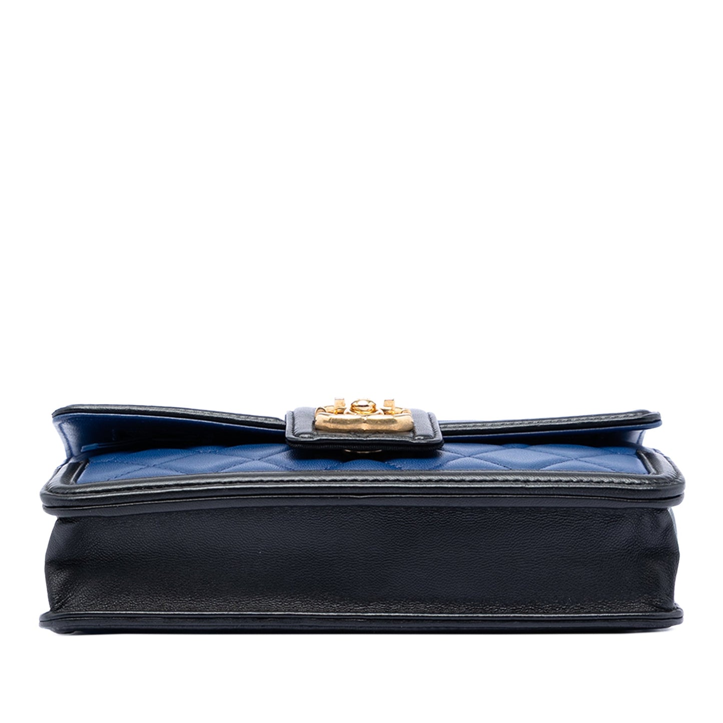 Chanel Bicolor Quilted Lambskin Elegant CC Flap Wallet on Chain