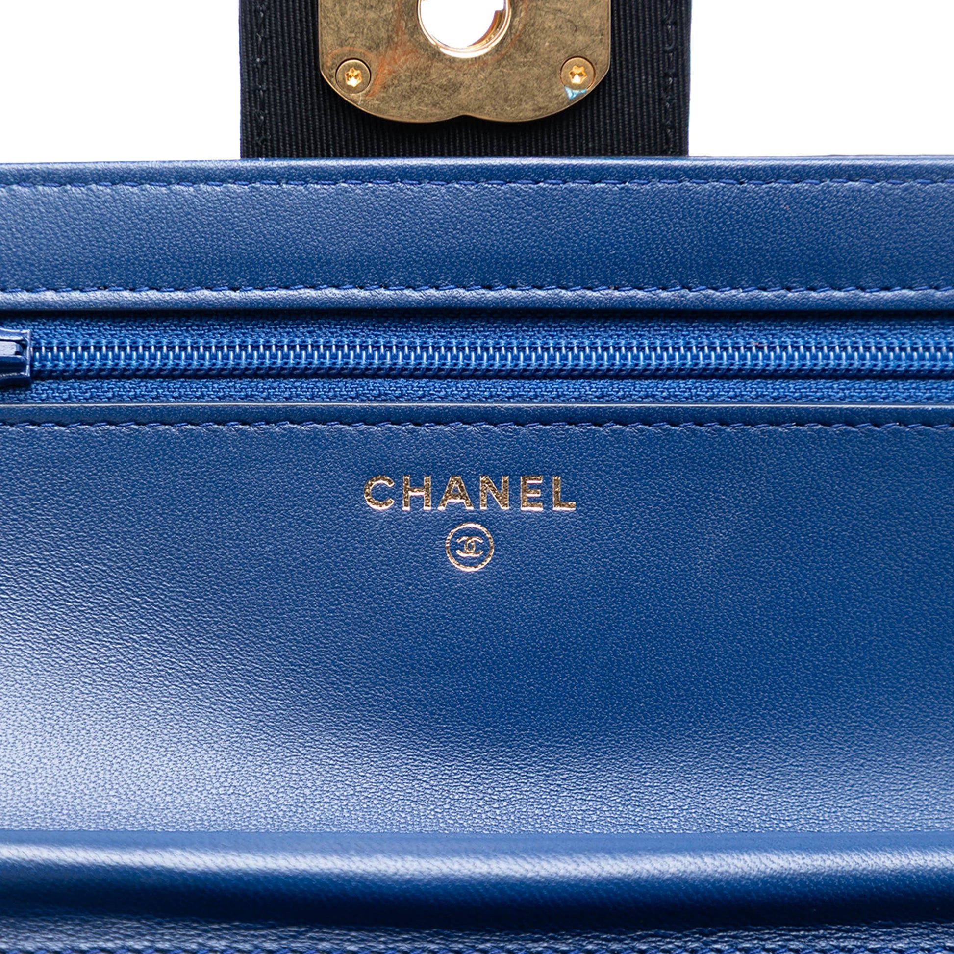 Chanel Bicolor Quilted Lambskin Elegant CC Flap Wallet on Chain