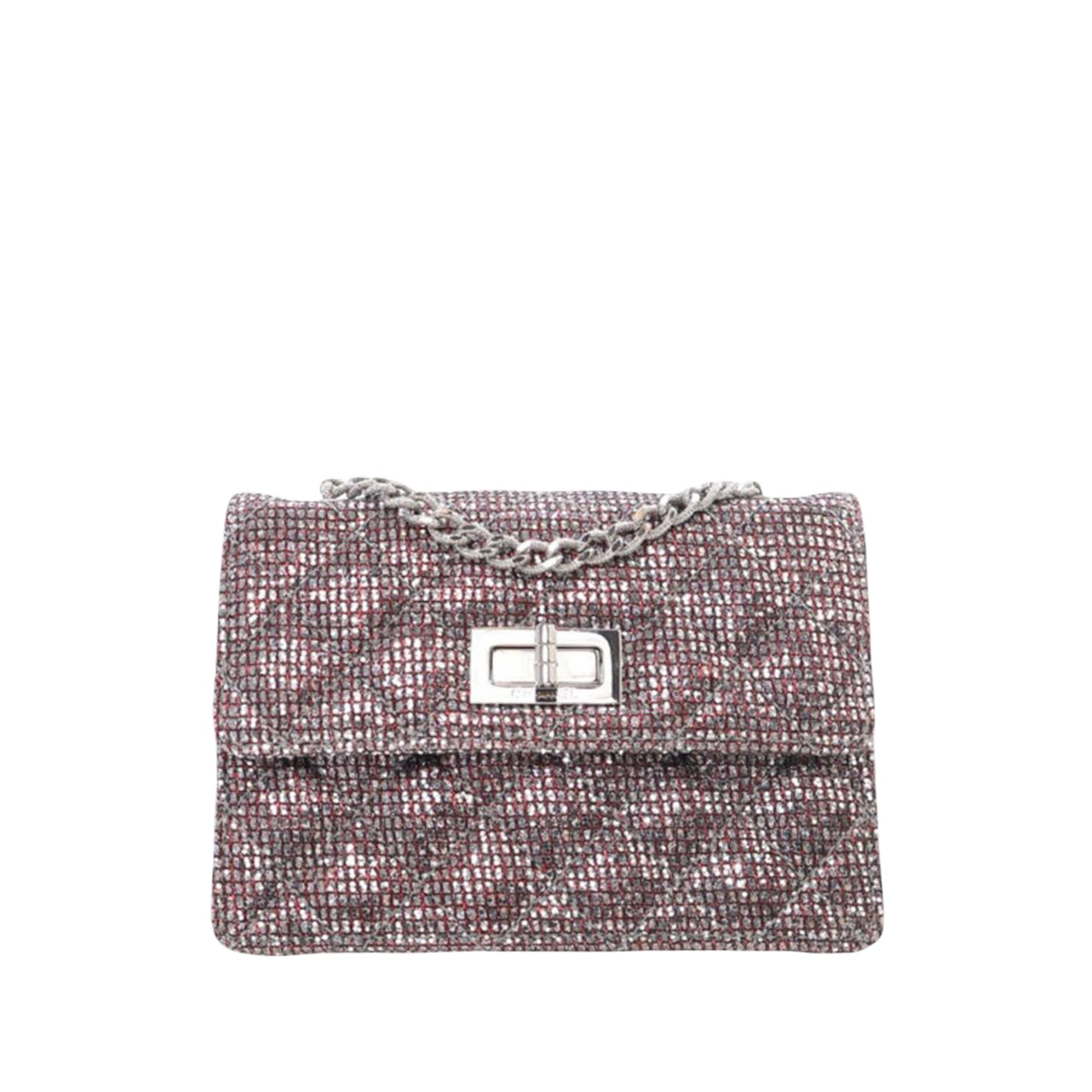 Chanel Mini Glitter Canvas Reissue 2.55 Flap