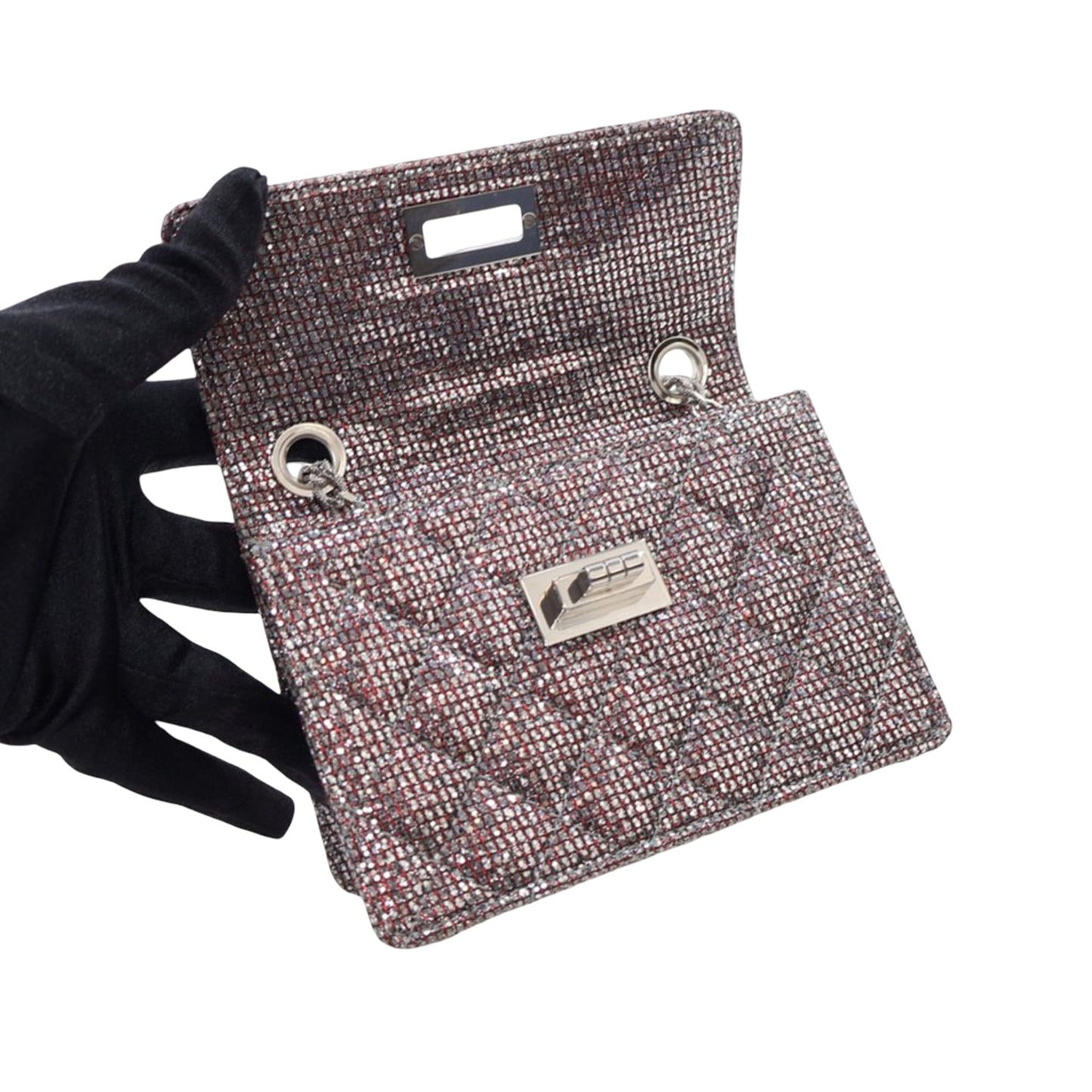Chanel Mini Glitter Canvas Reissue 2.55 Flap