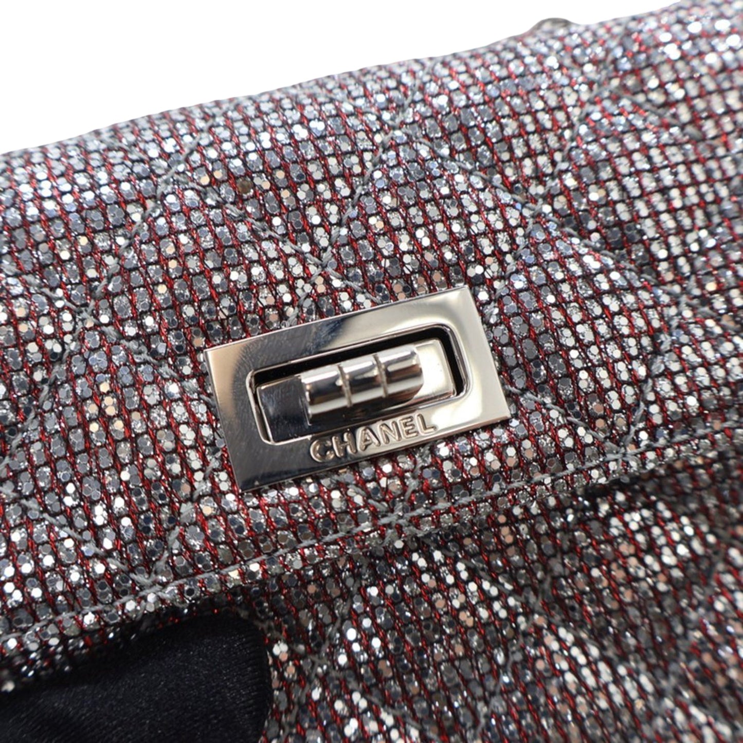 Chanel Mini Glitter Canvas Reissue 2.55 Flap