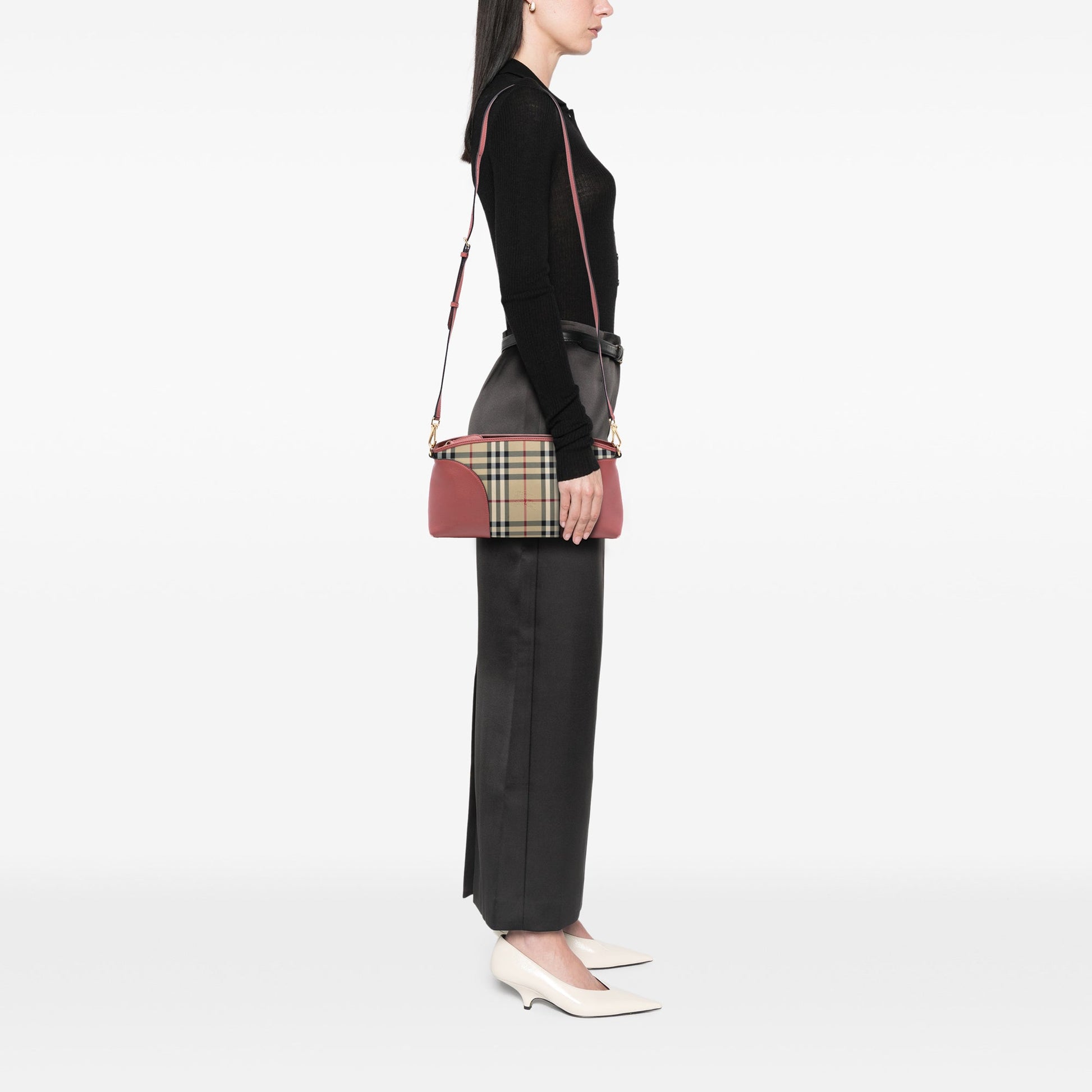 Burberry Small Horseferry Check Coated Canvas Chichester Crossbody