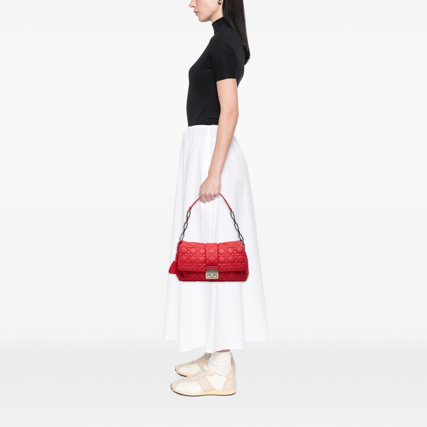 Dior Lambskin Cannage New Lock Shoulder Bag
