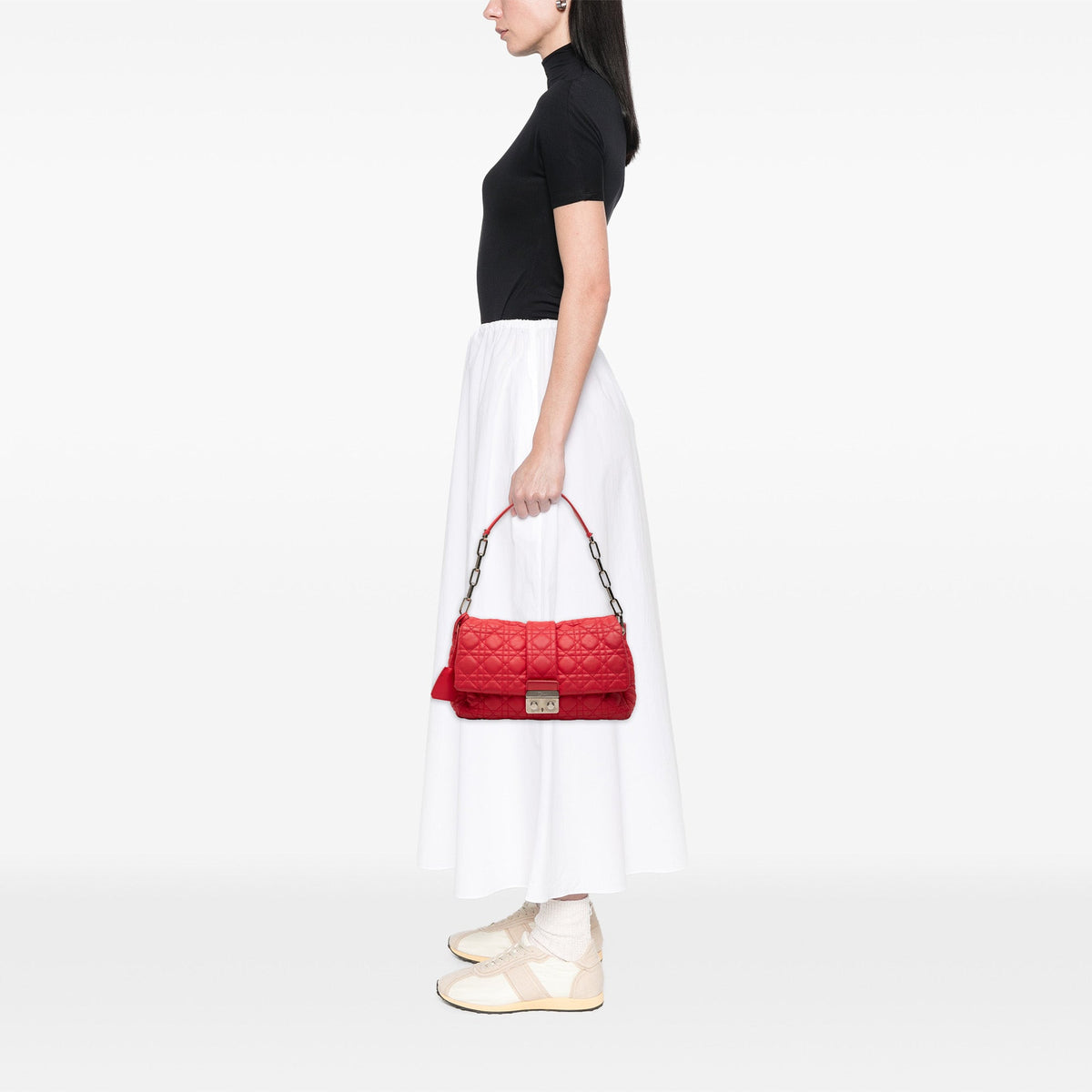 Dior Lambskin Cannage New Lock Shoulder Bag