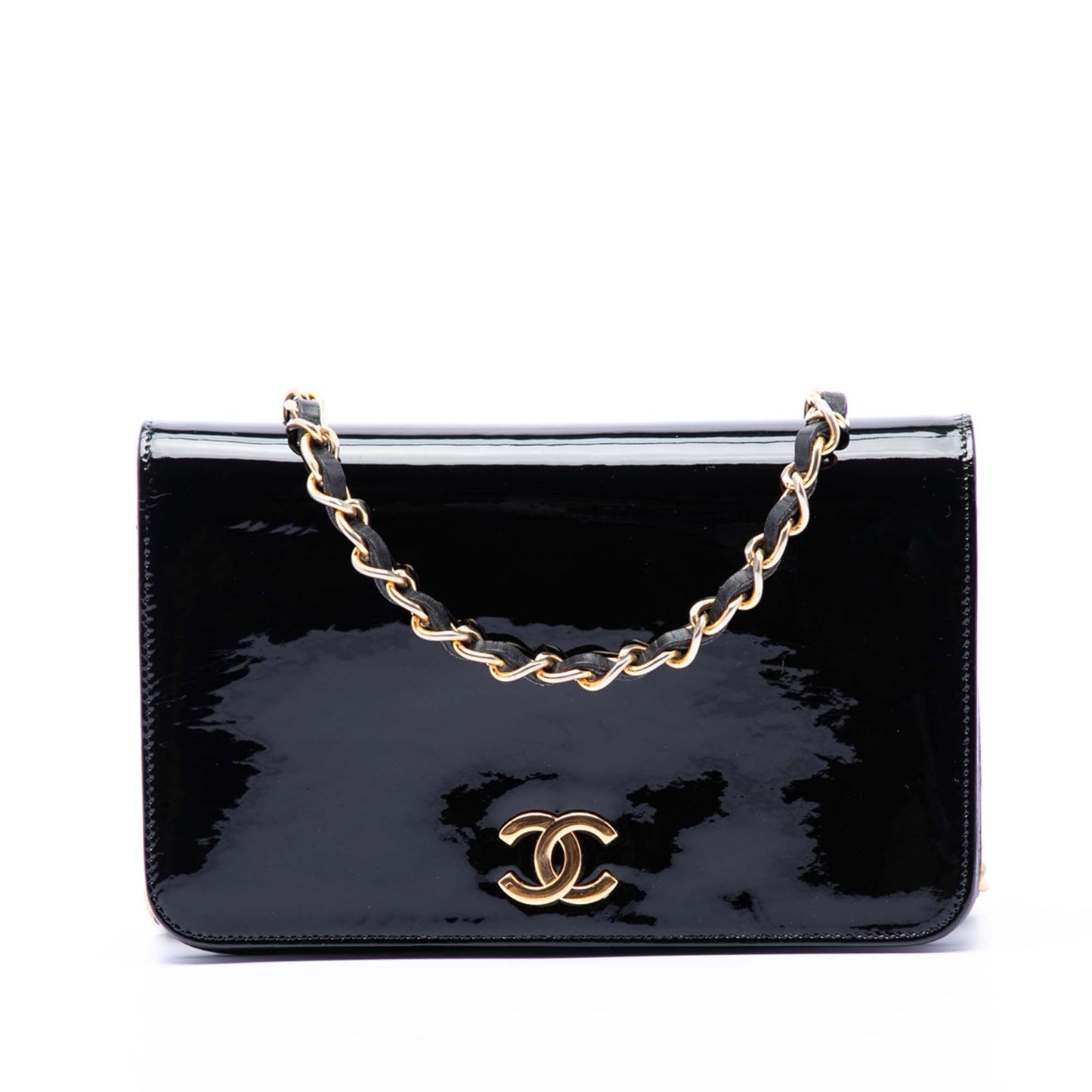 Chanel CC Patent Wallet On Chain