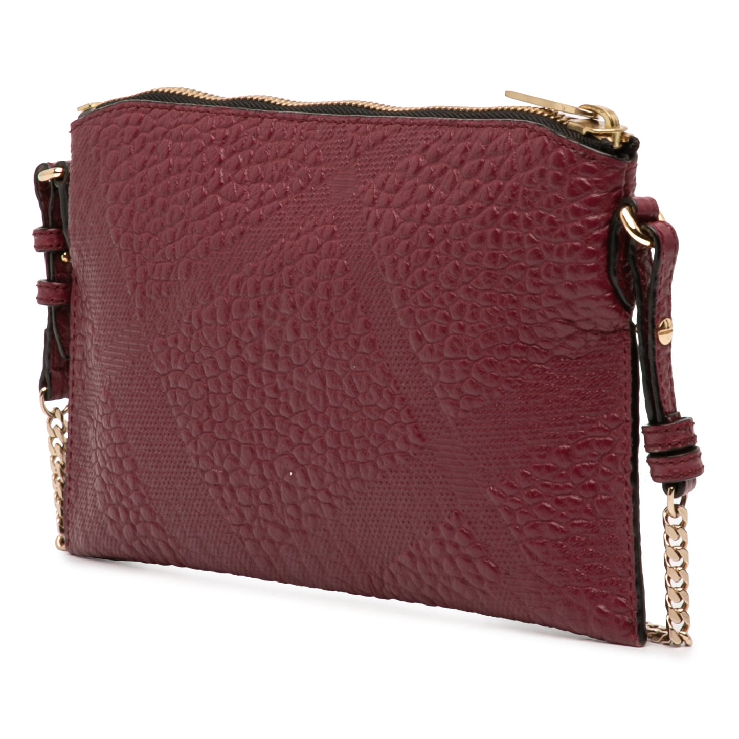 Burberry Small Grain Check Embossed Leather Chichester Crossbody