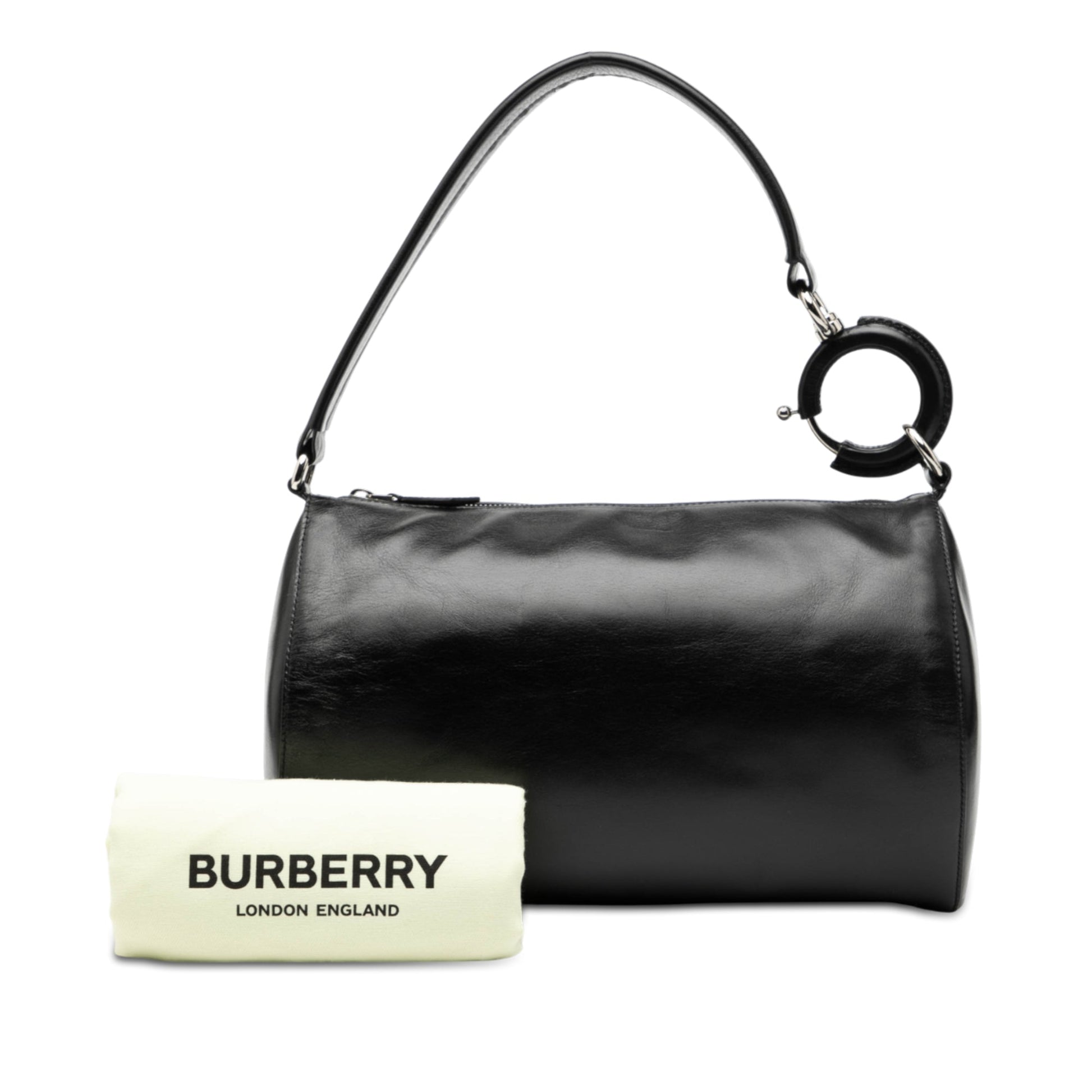 Burberry Leather Rhombi Shoulder Bag