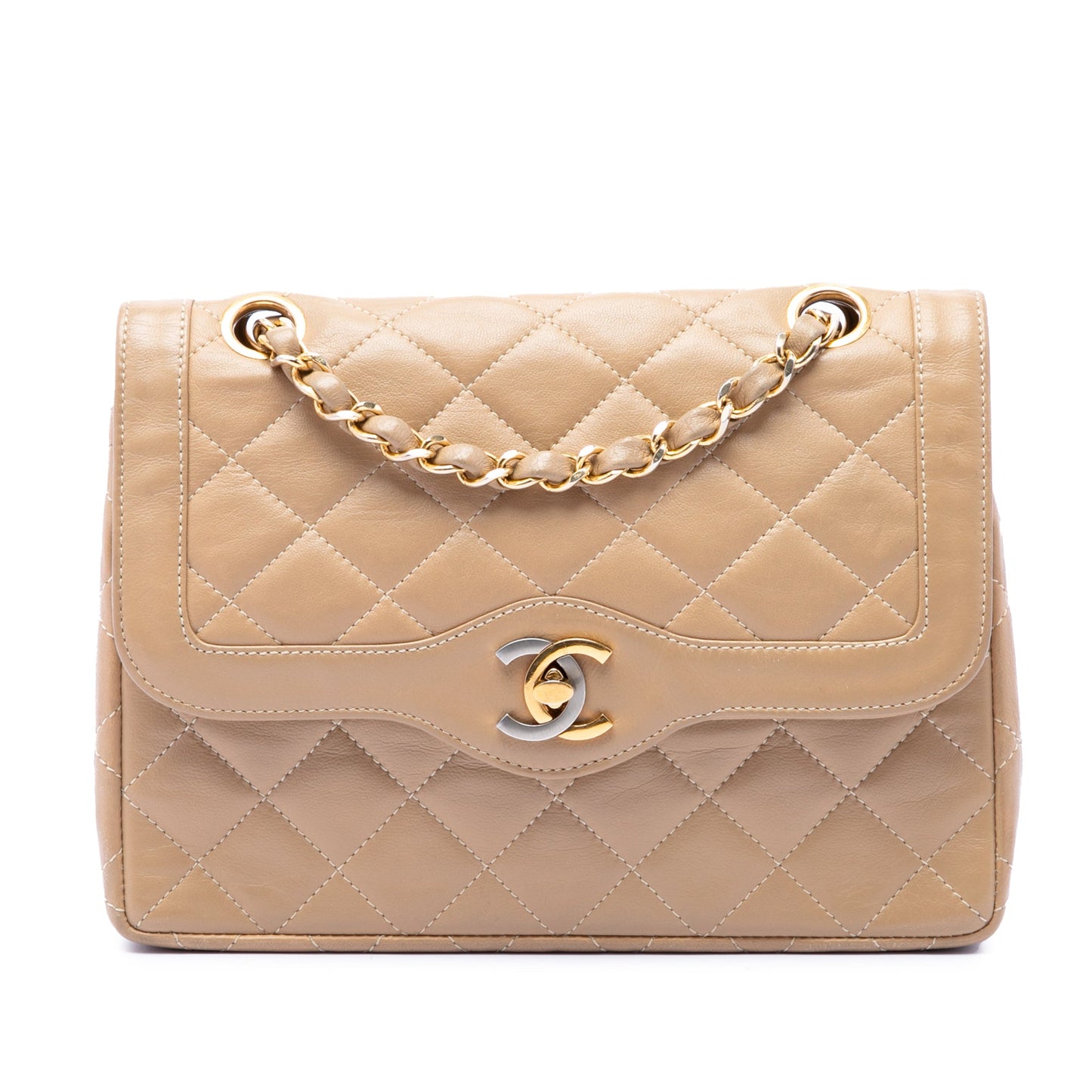 Chanel Paris Limited Edition Small CC Quilted Lambskin Double Flap