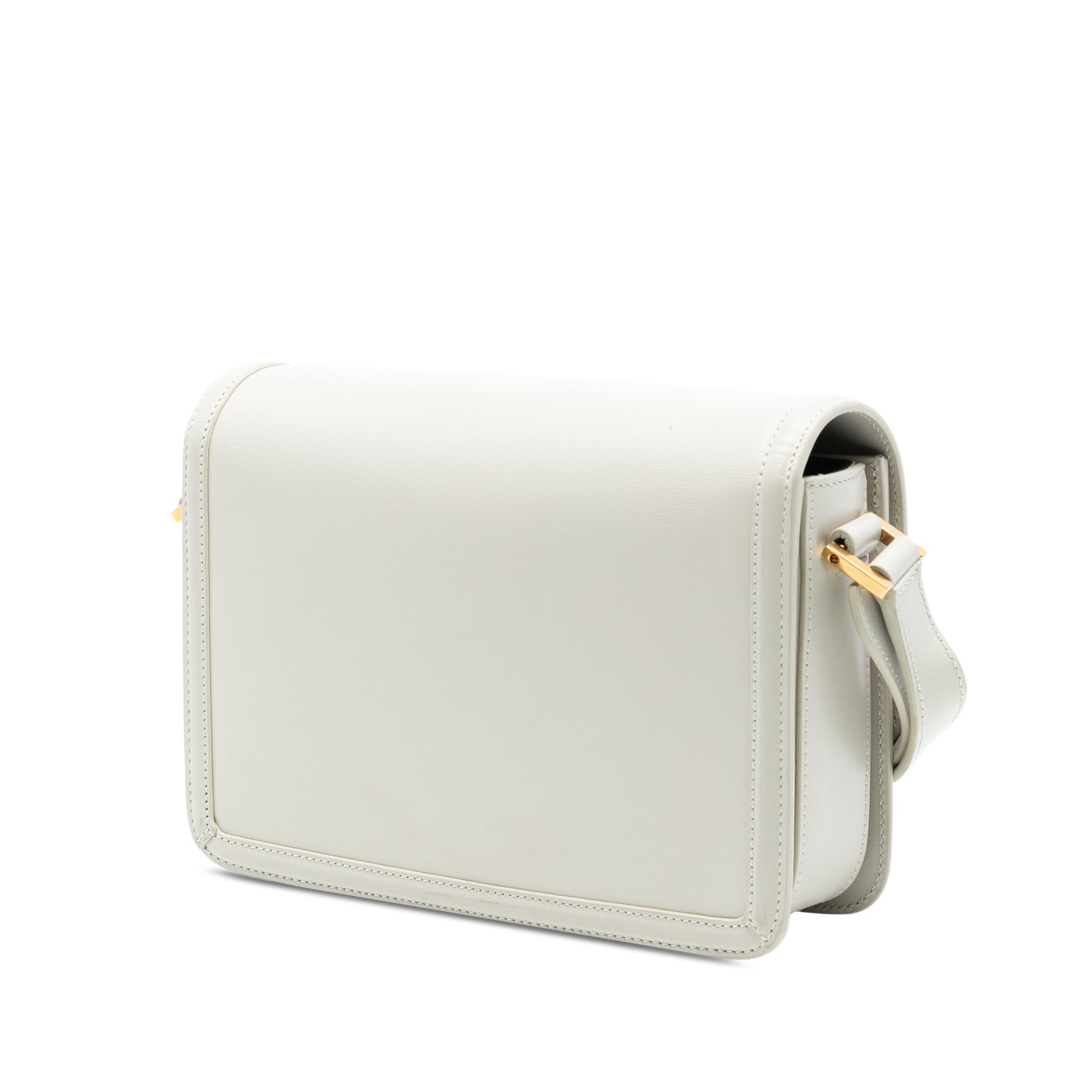 Saint Laurent Medium Smooth Calfskin Solferino Satchel In Box