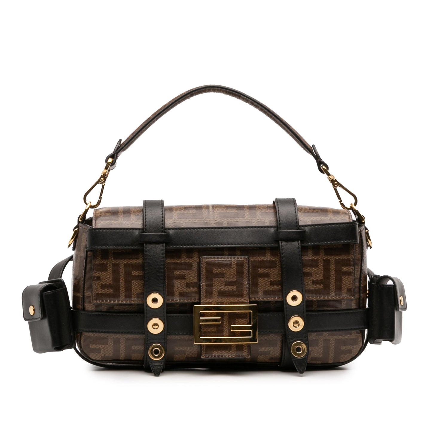 Fendi Zucca Glazed Fabric Cage Baguette