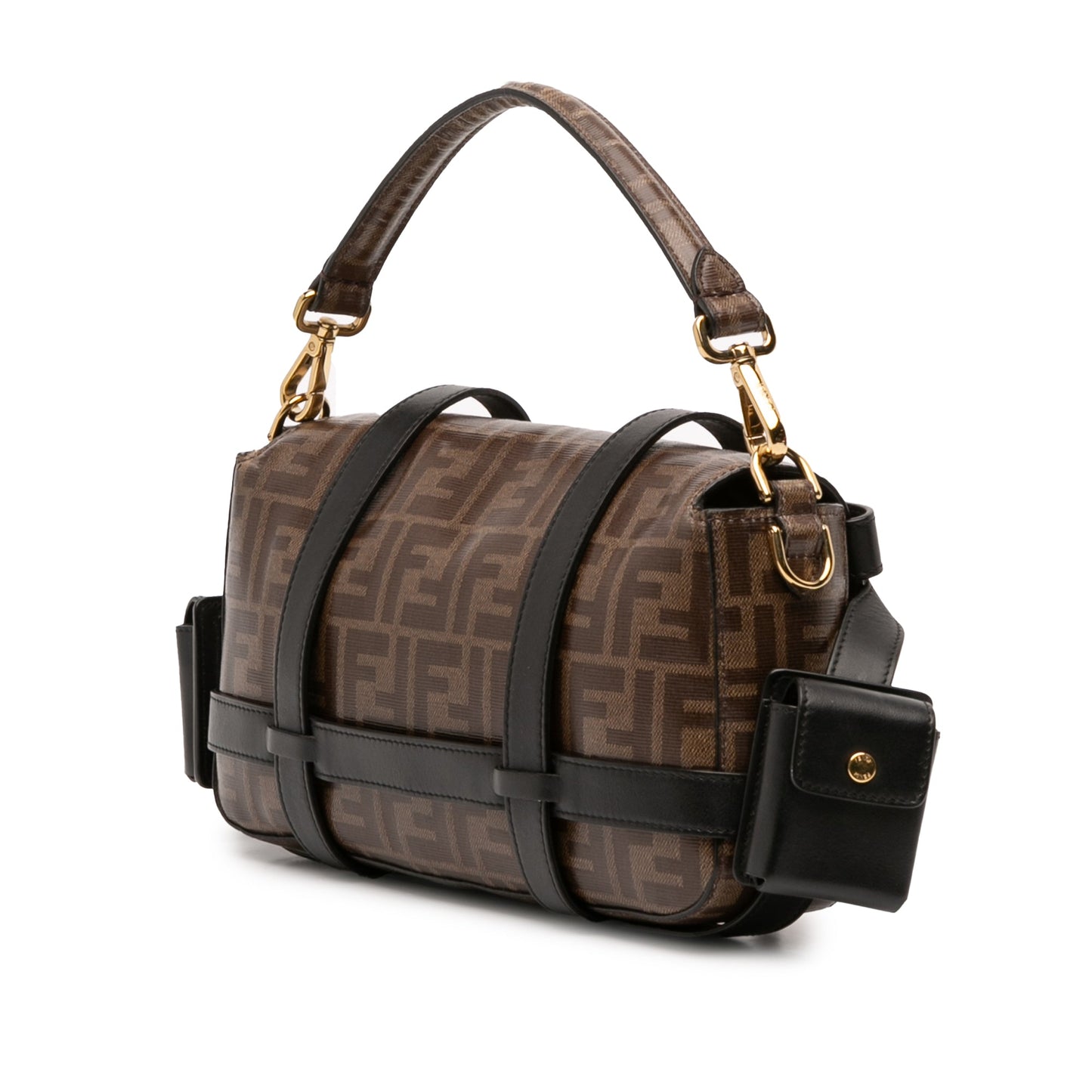 Fendi Zucca Glazed Fabric Cage Baguette