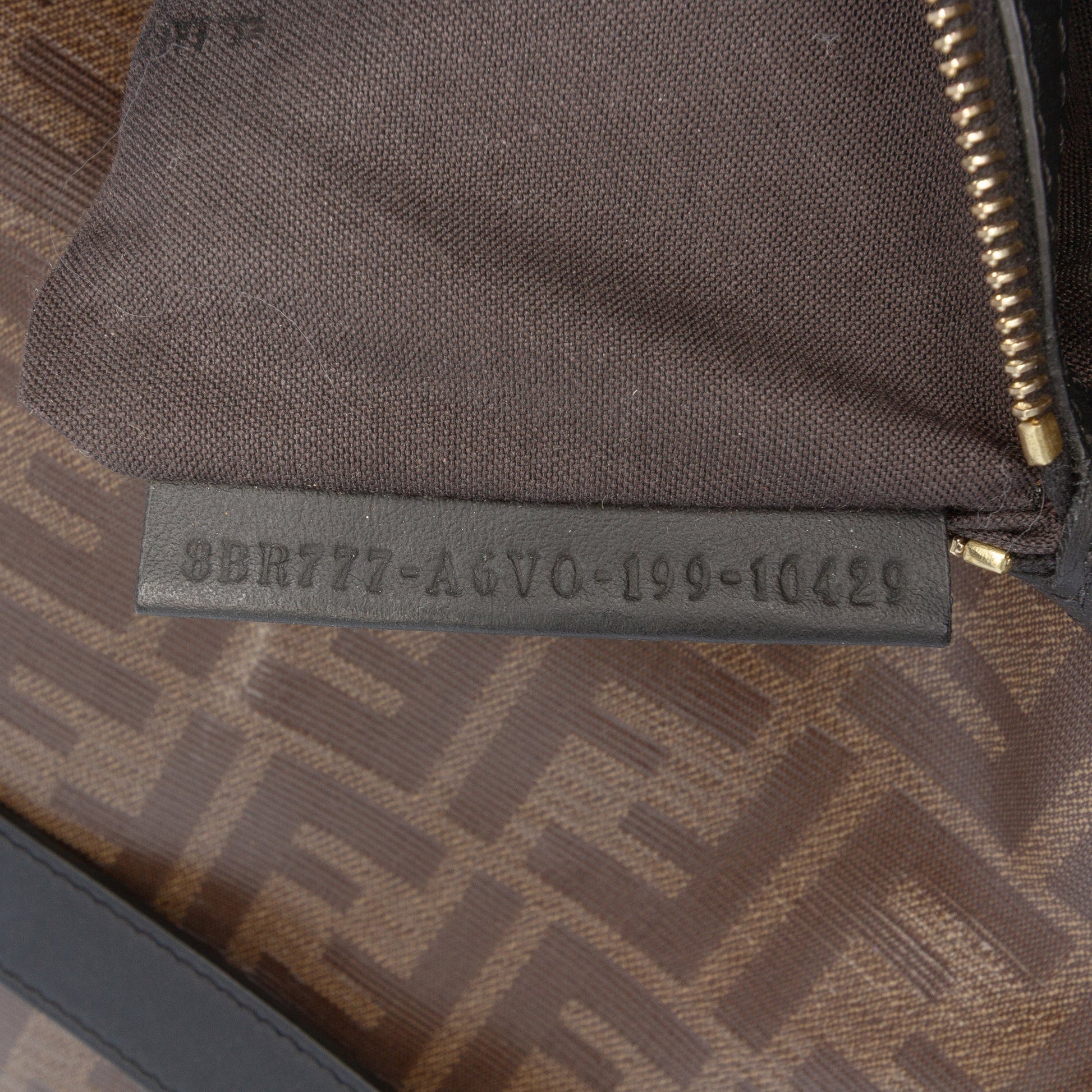 Fendi Zucca Glazed Fabric Cage Baguette