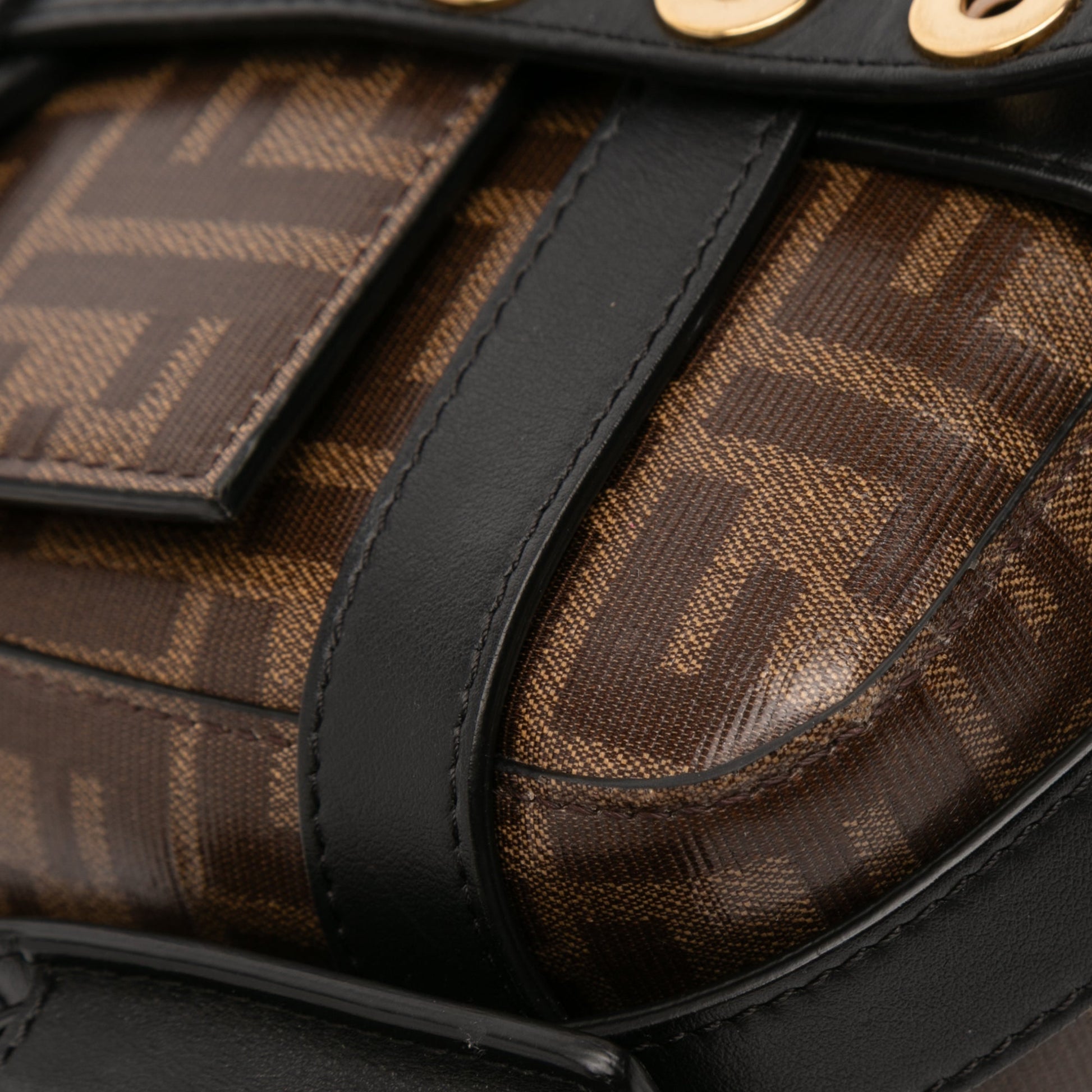 Fendi Zucca Glazed Fabric Cage Baguette