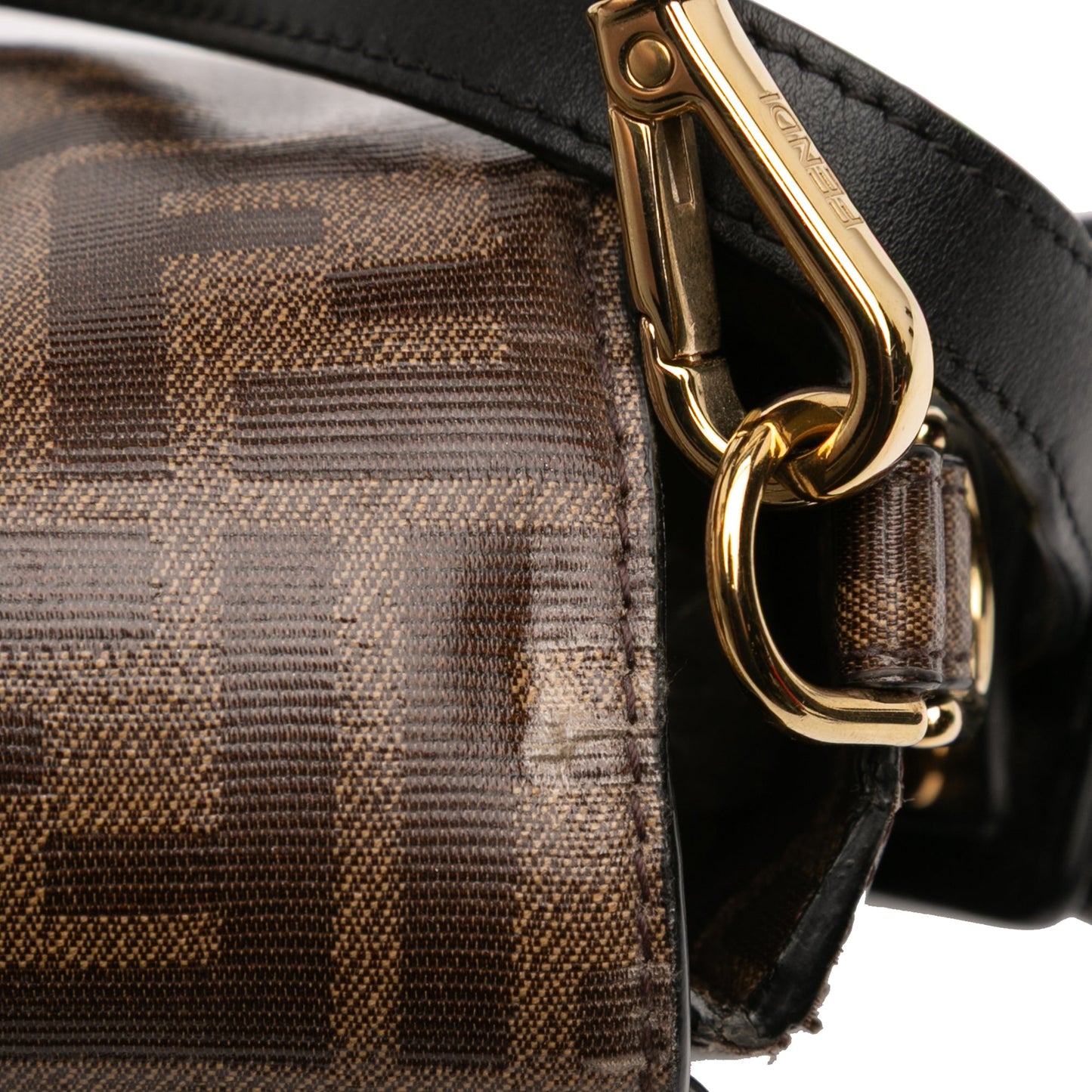 Fendi Zucca Glazed Fabric Cage Baguette