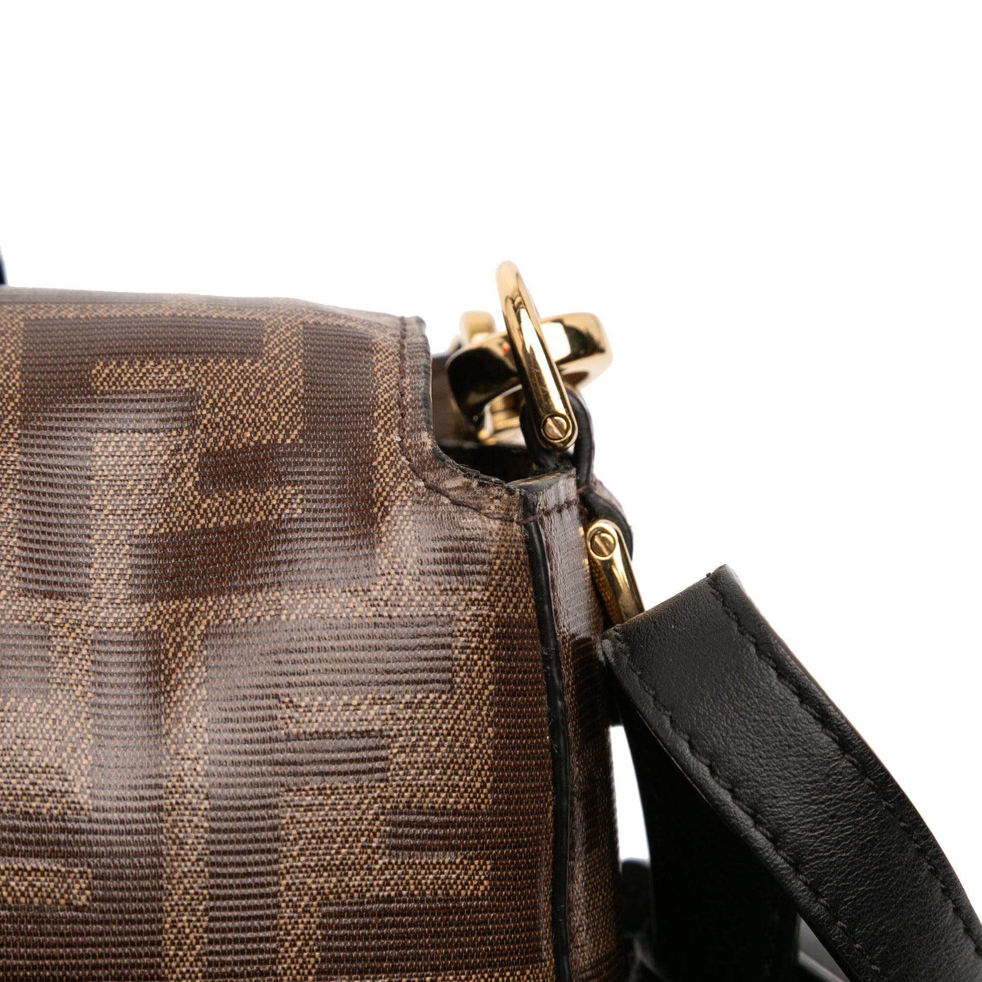 Fendi Zucca Glazed Fabric Cage Baguette
