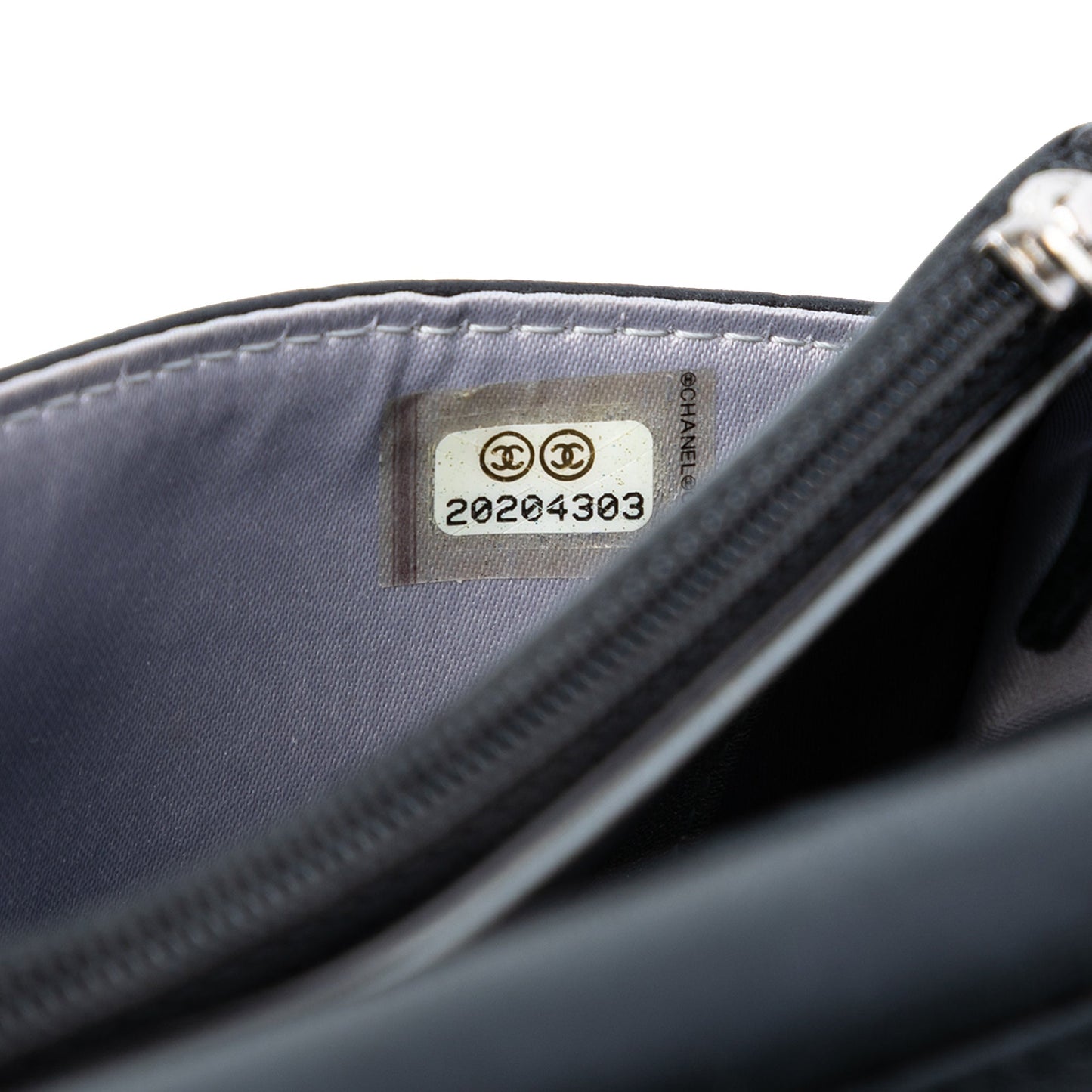 CC Embossed Lambskin Camellia Wallet On Chain