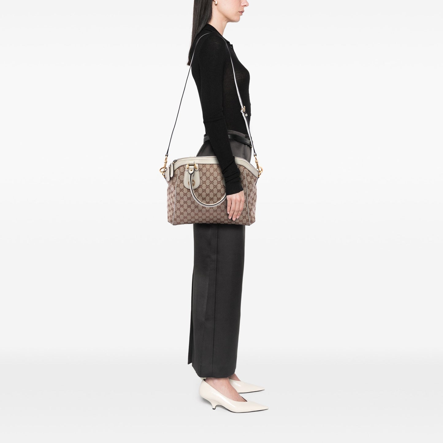 Gucci Medium GG Canvas Scarlett Satchel