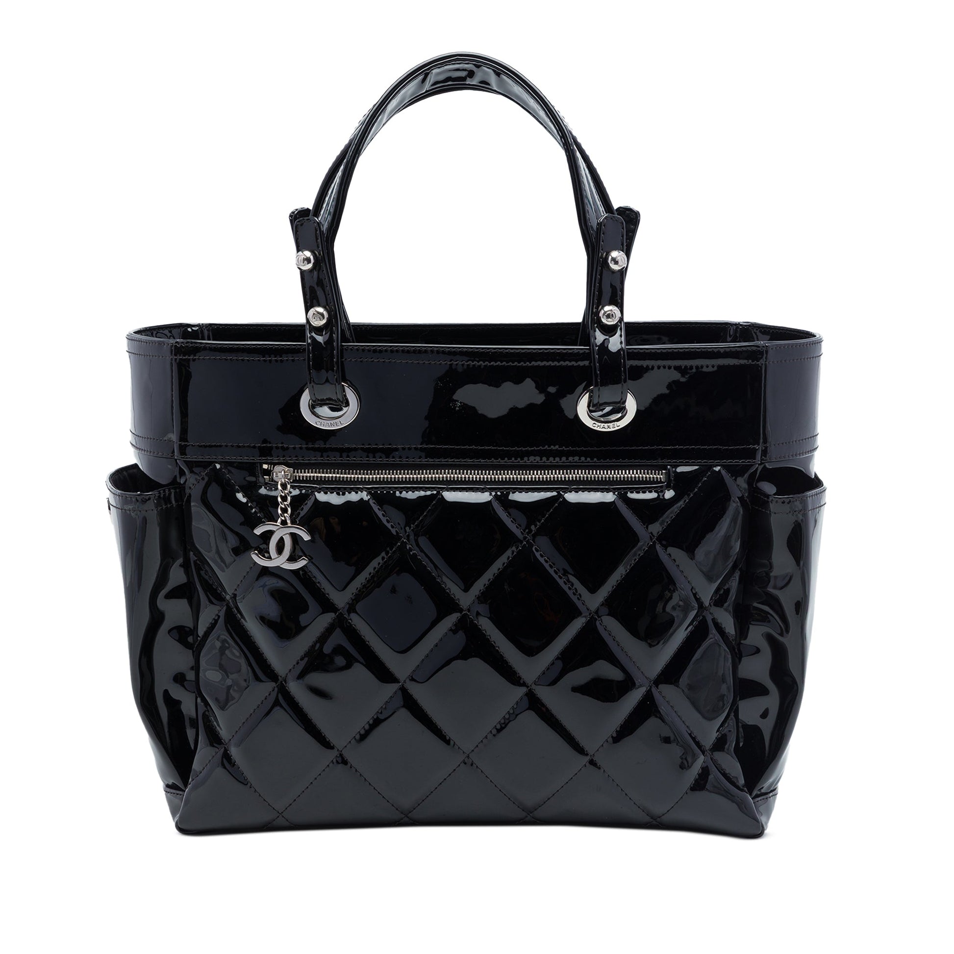 Chanel Large Quilted Patent Paris Biarritz Tote