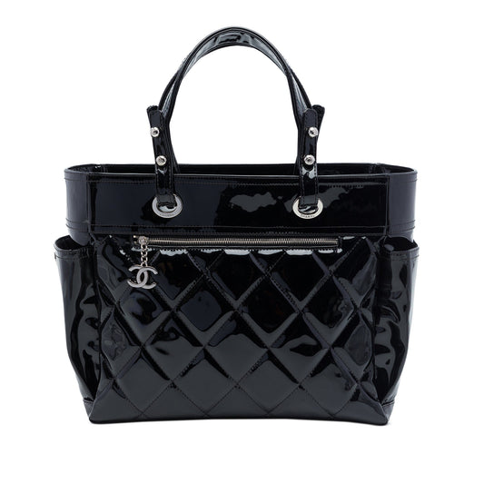 Chanel Large Quilted Patent Paris Biarritz Tote