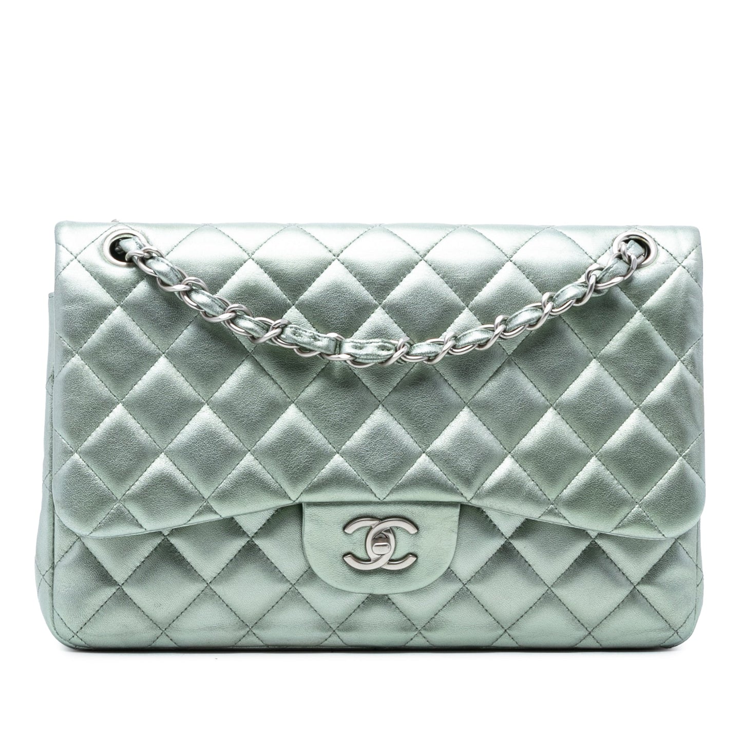 Chanel Jumbo Classic Metallic Lambskin Double Flap