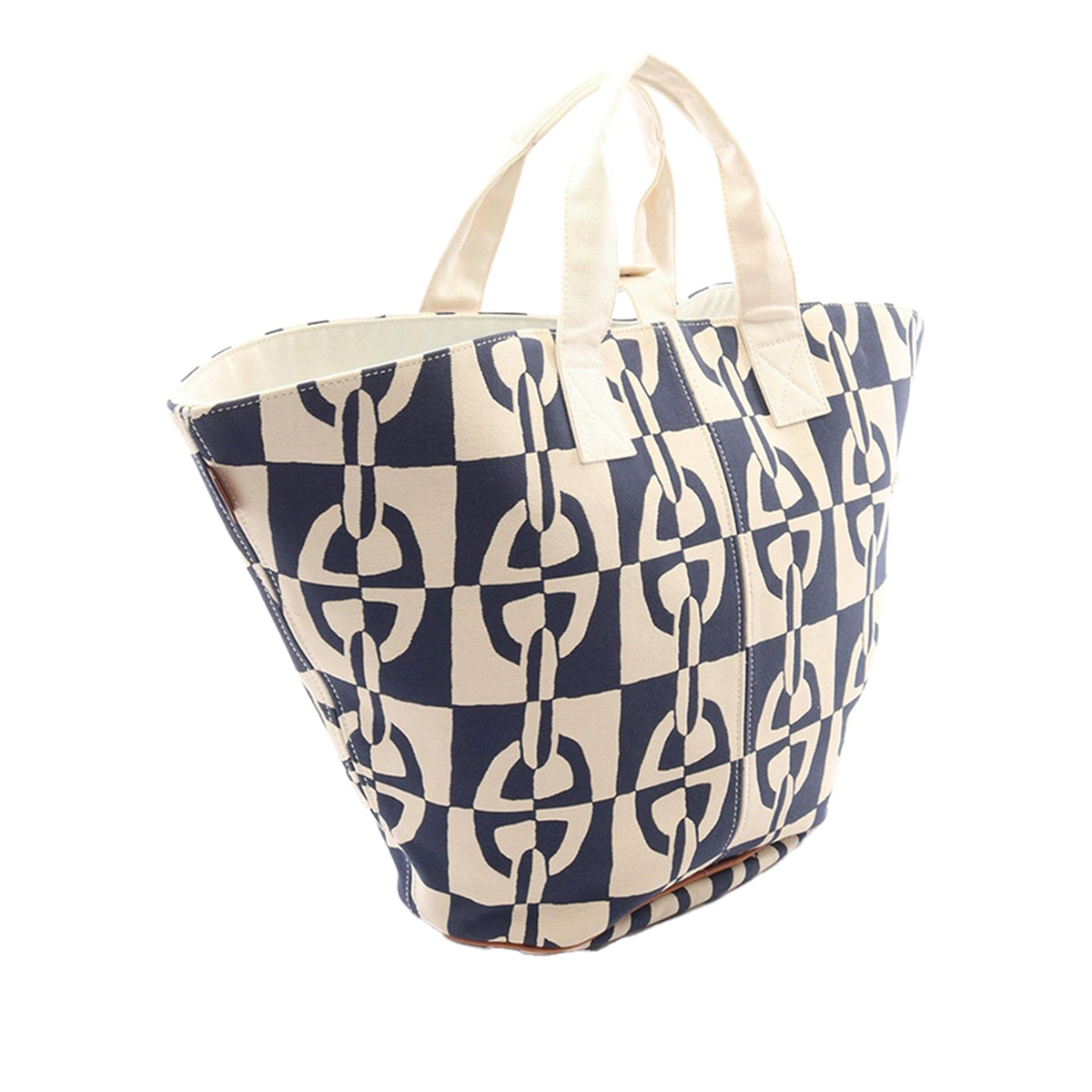 Hermès Canvas Chain D Ancre Beach Tote