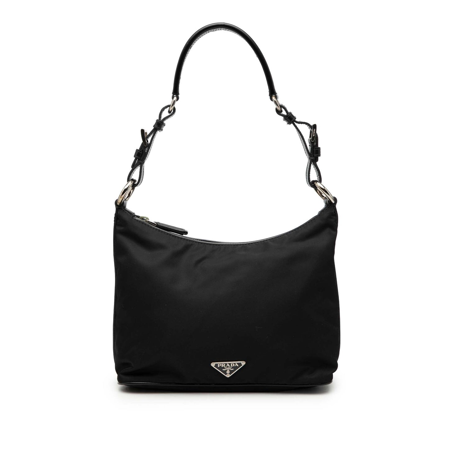 Vitello Trimmed Tessuto Shoulder Bag