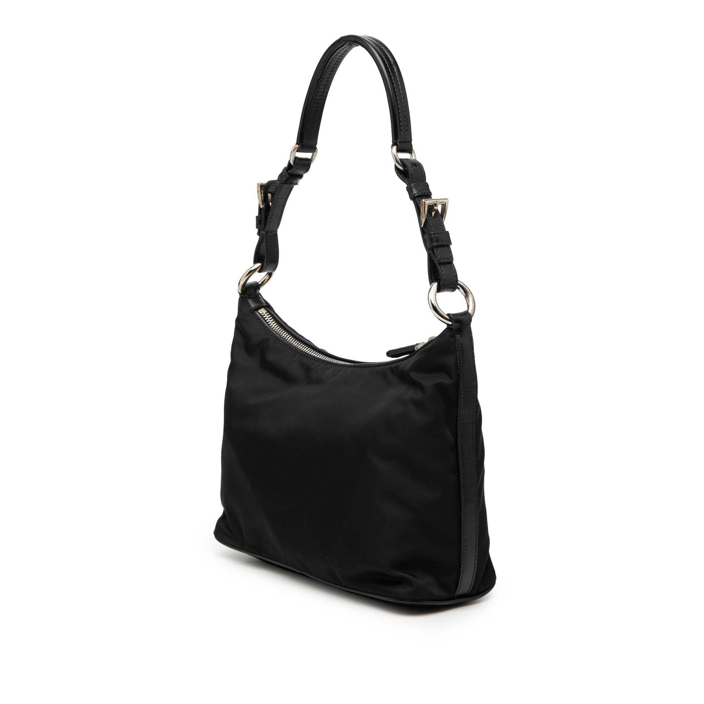 Vitello Trimmed Tessuto Shoulder Bag