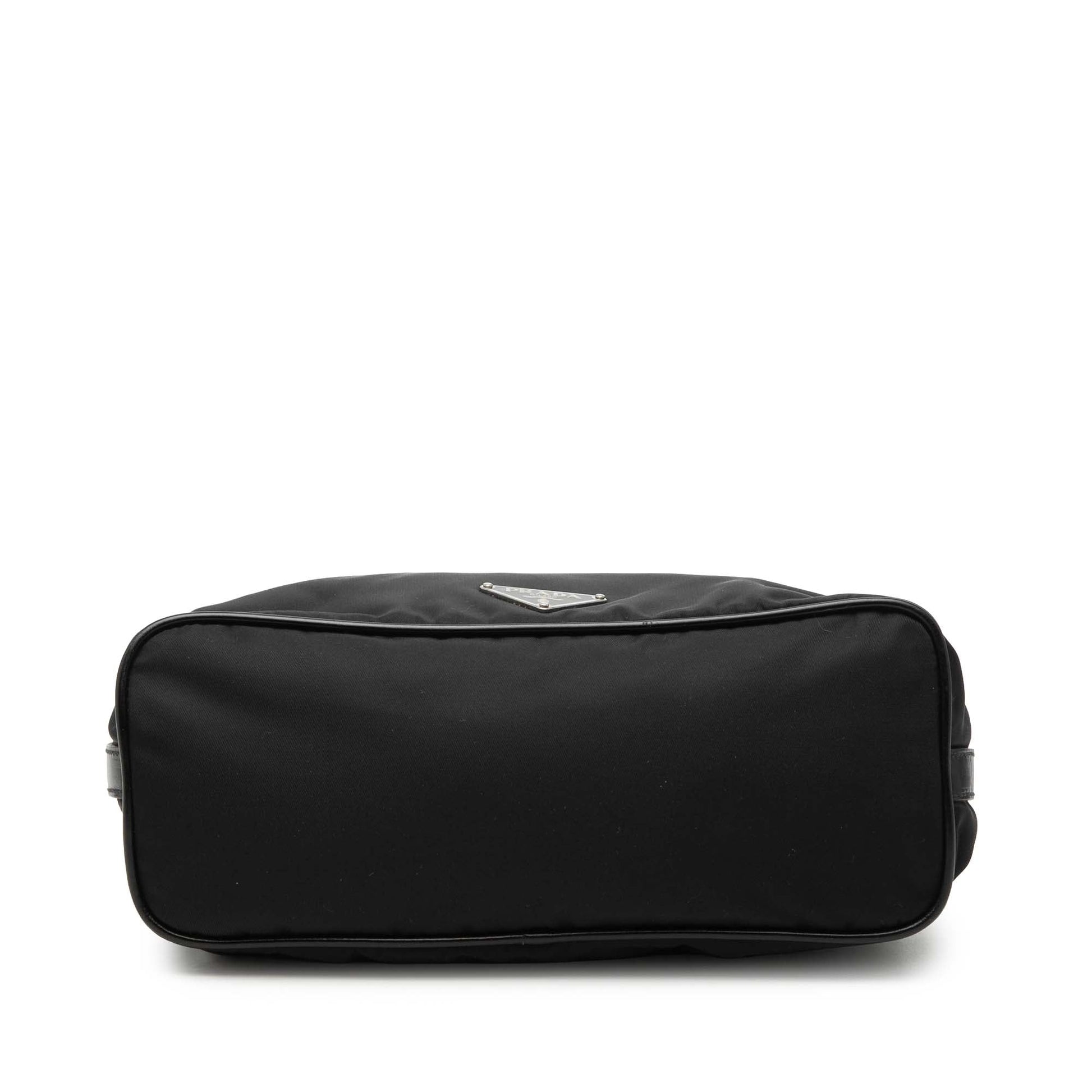 Vitello Trimmed Tessuto Shoulder Bag