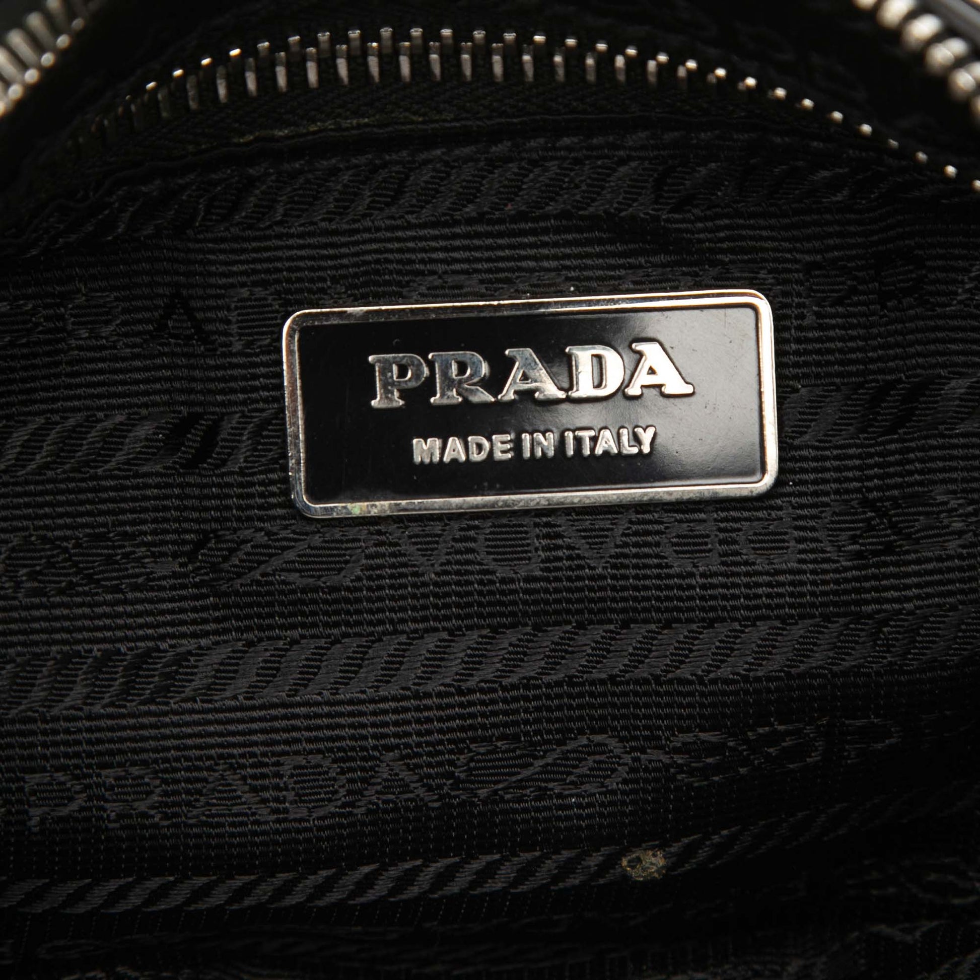Vitello Trimmed Tessuto Shoulder Bag