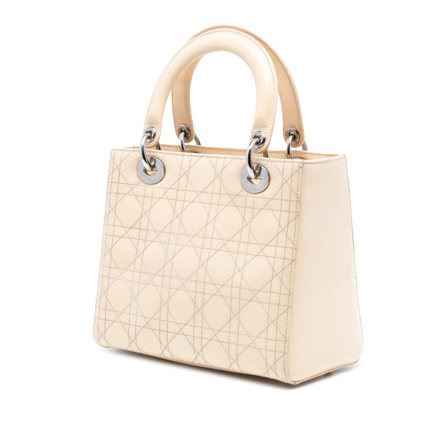 Dior Medium Patent Cannage Stitched Lady Dior