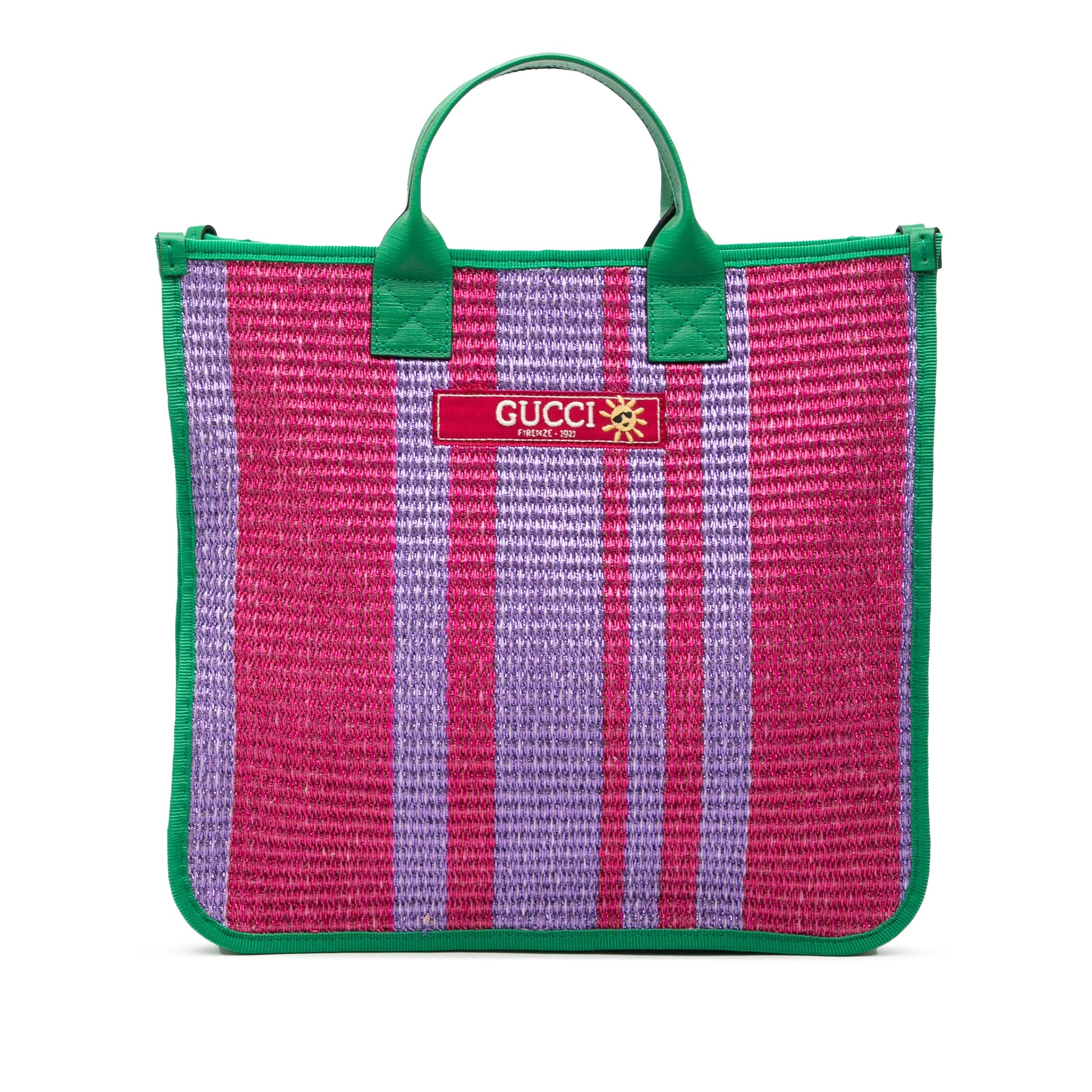 Gucci Children Woven Canvas Logo Firenze 1921 Tote