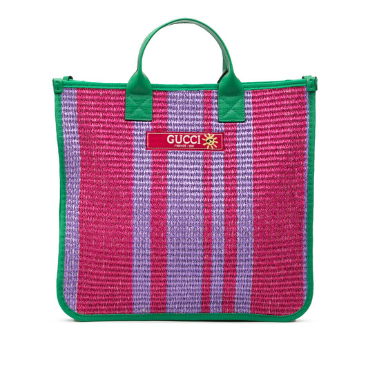 Gucci Children Woven Canvas Logo Firenze 1921 Tote