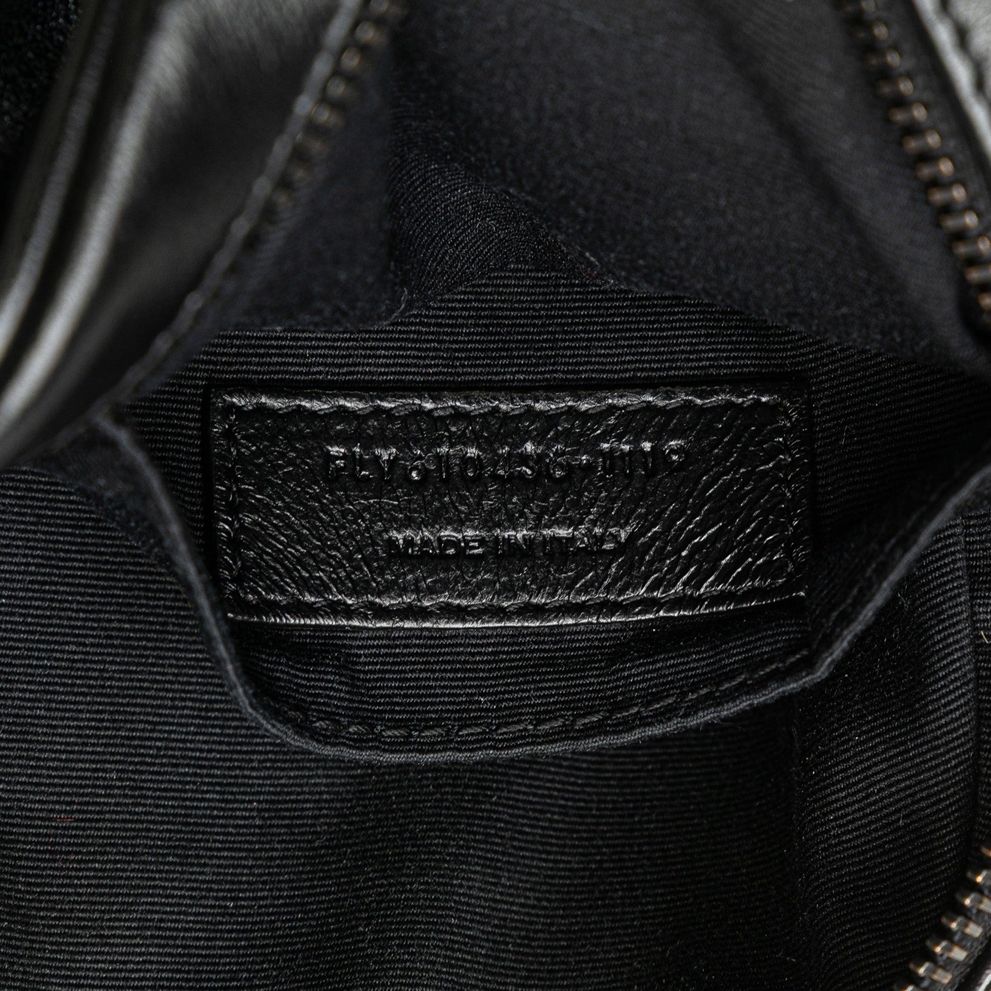 Saint Laurent Chevron Calfskin Round Vinyle Camera Bag