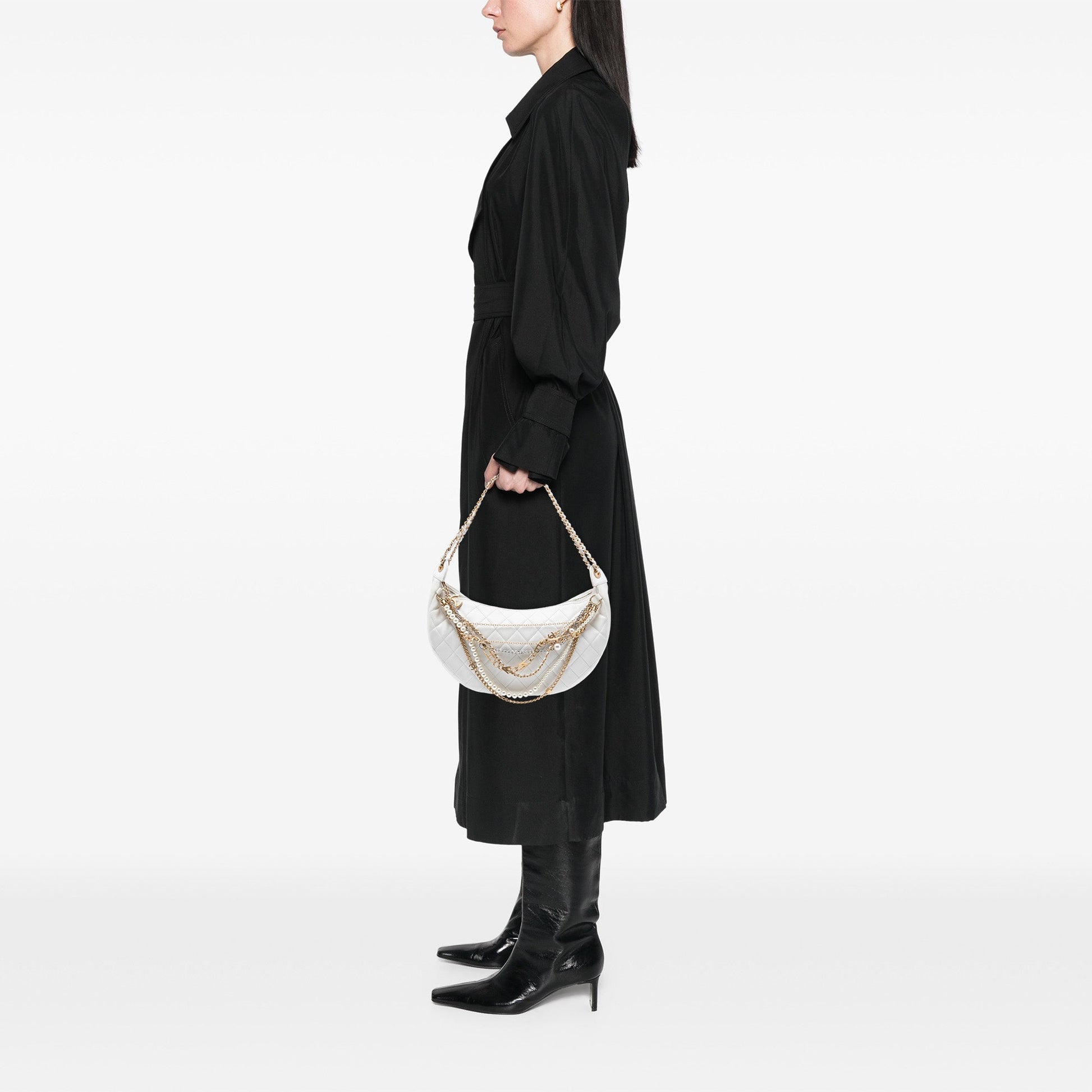 Chanel Quilted Lambskin All About Chains Hobo