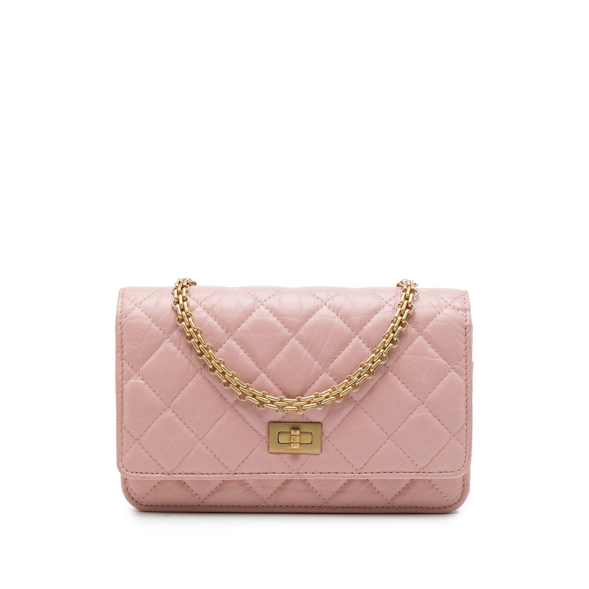 Chanel Quilted Aged Calfskin Reissue 2.55 Wallet on Chain