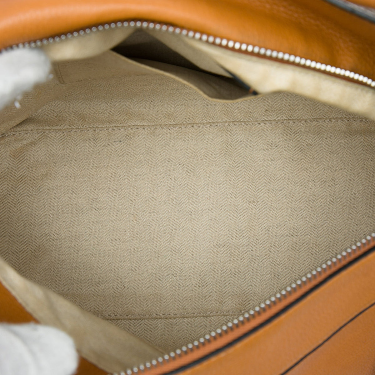 LOEWE Medium Bicolor Calfskin Puzzle Satchel — Brown