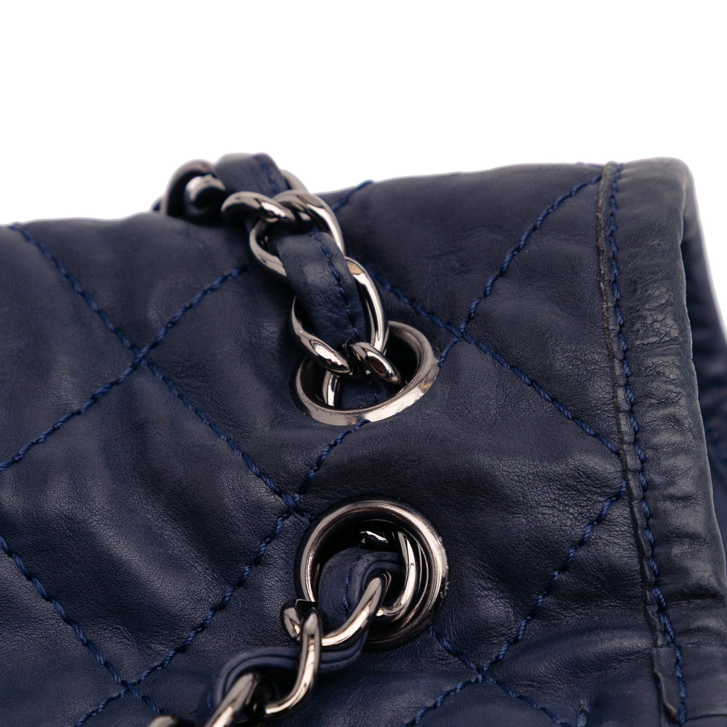 Chanel Large Quilted Calfskin Natural Beauty Split Pocket Flap