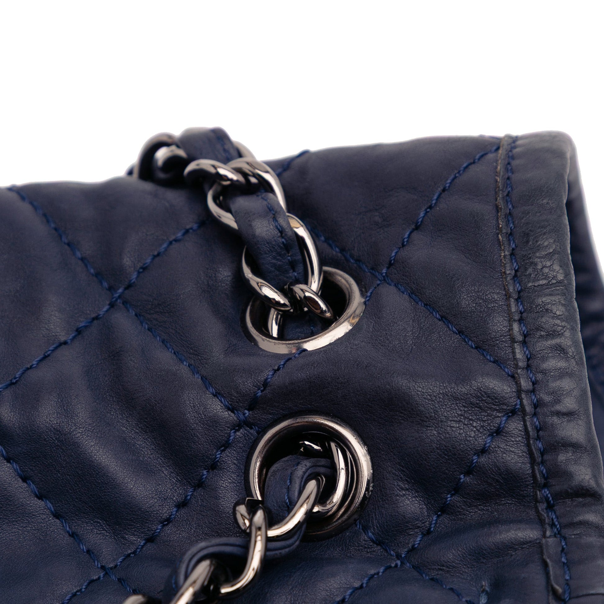 Chanel Large Quilted Calfskin Natural Beauty Split Pocket Flap
