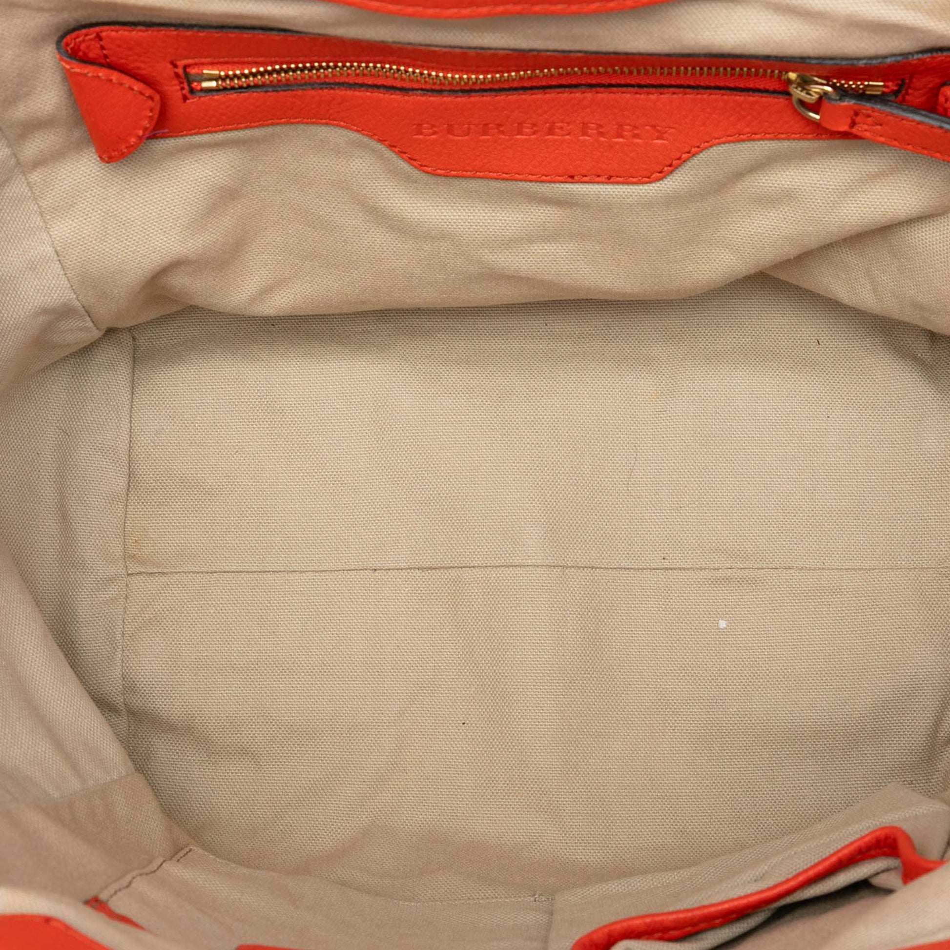 Burberry Small House Check Canvas Bridle Canterbury Tote