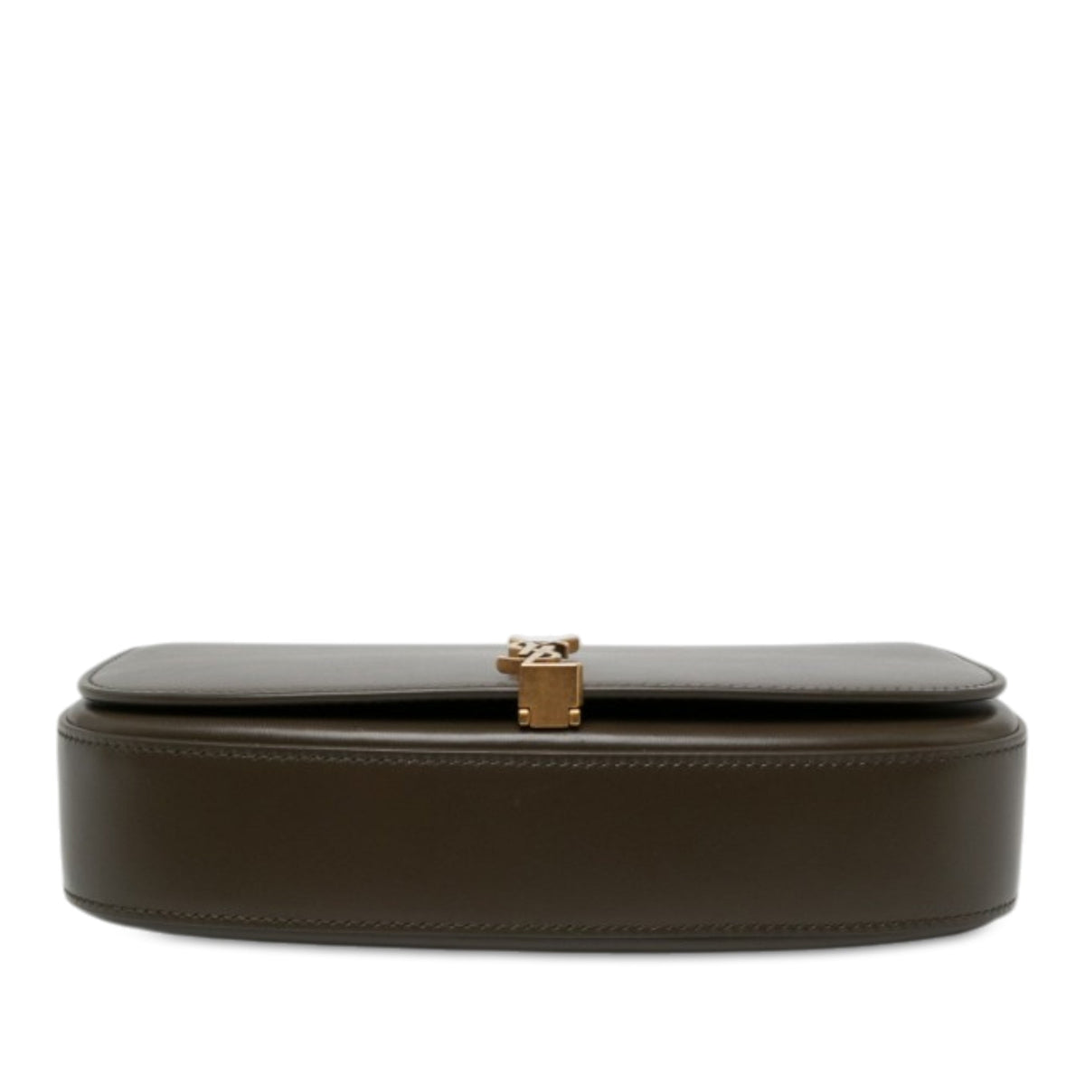 Saint Laurent Mini Calfskin Monogram Voltaire Shoulder Bag — Brown